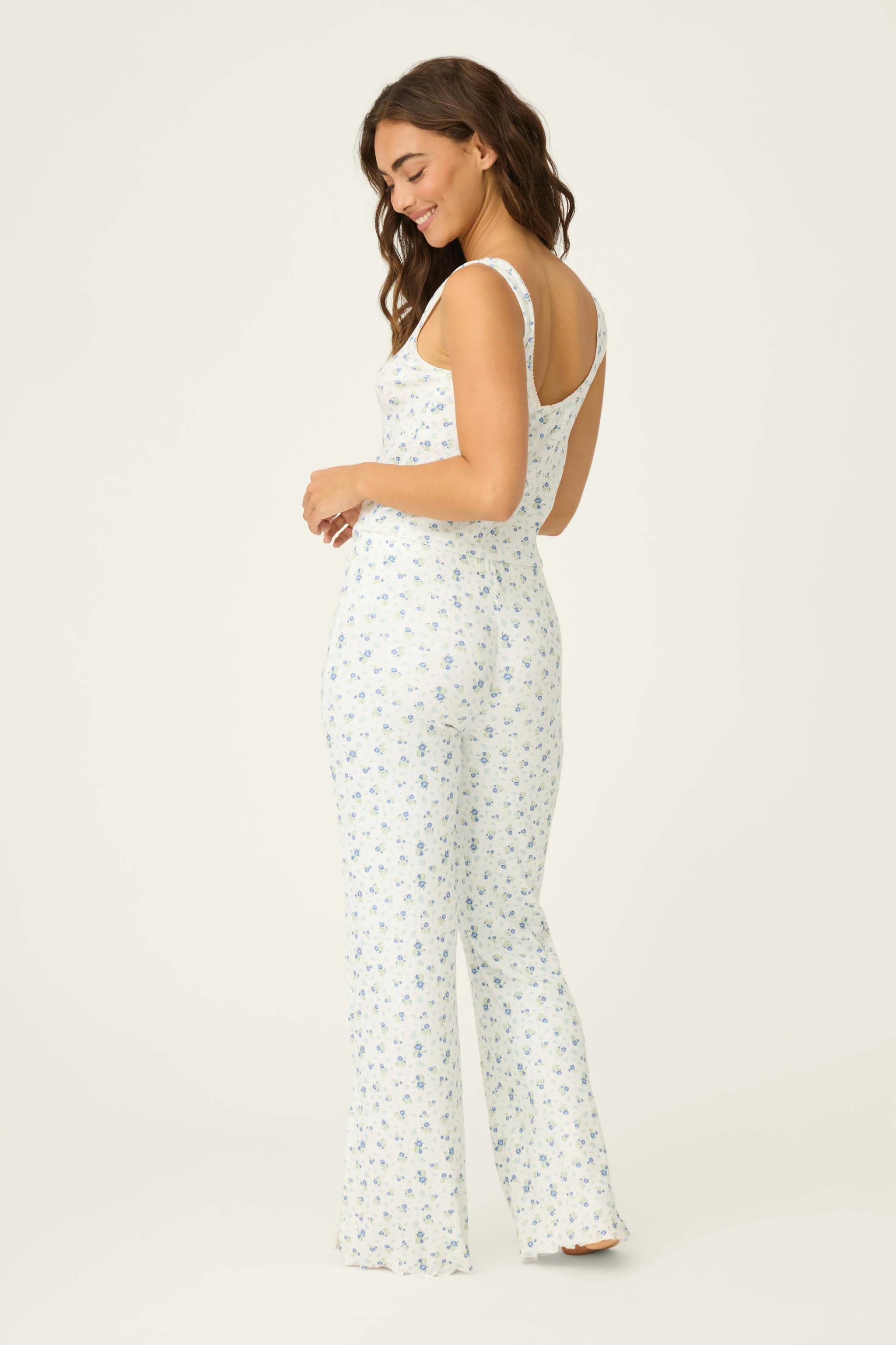 More Amour Ditsy Floral Pointelle PJ Set - Image 5