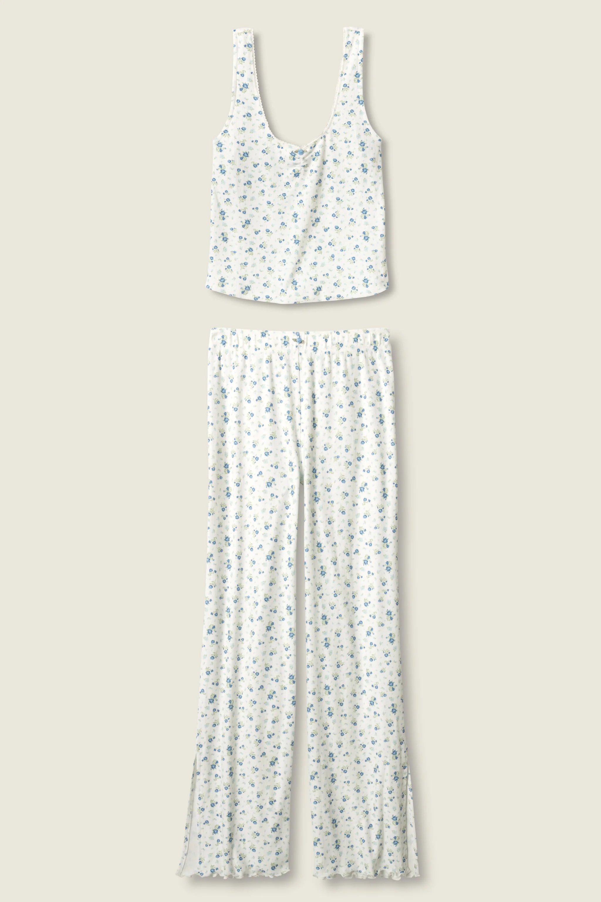 More Amour Ditsy Floral Pointelle PJ Set - Image 7