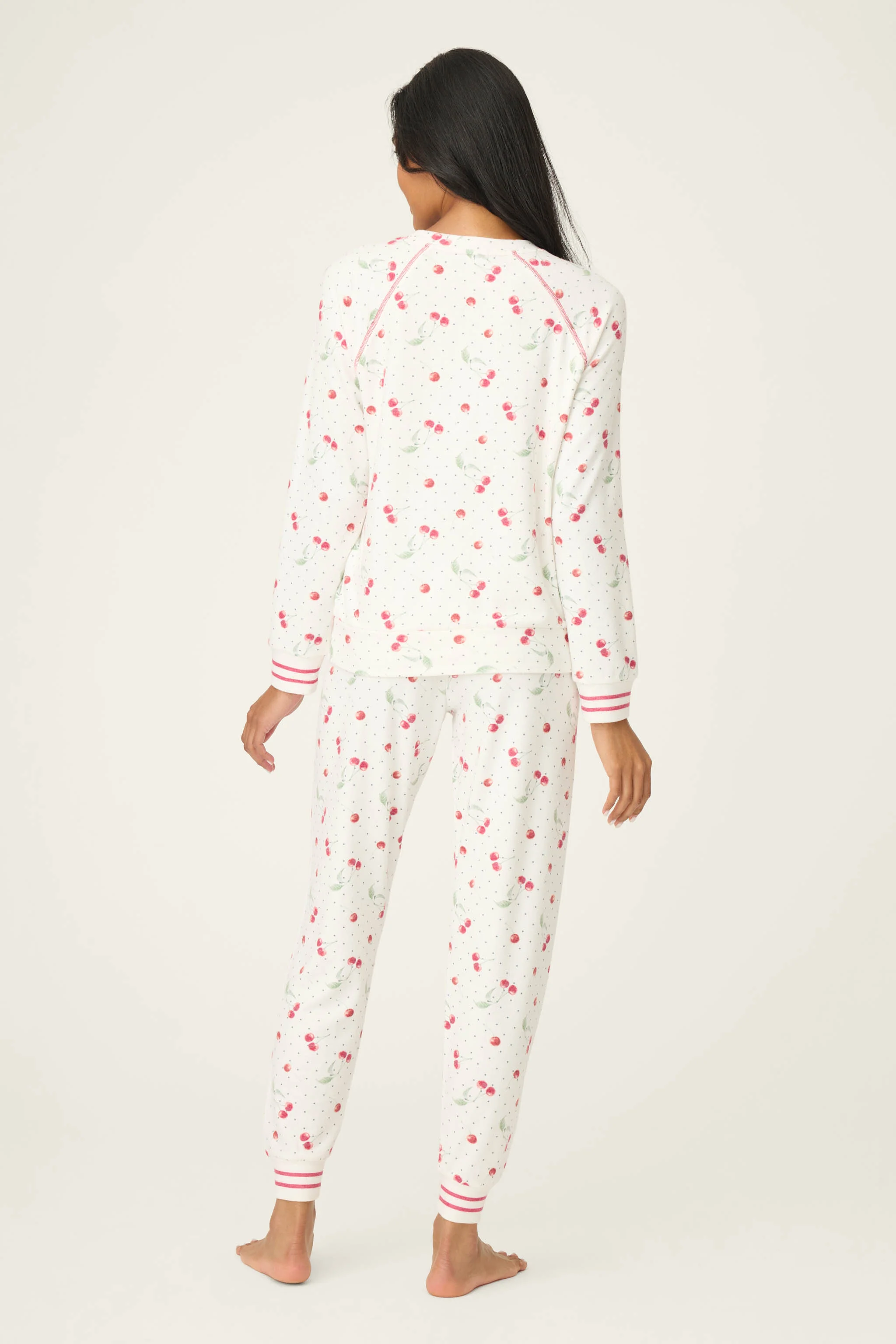 Cherry Print Peachy PJ Set - Image 4