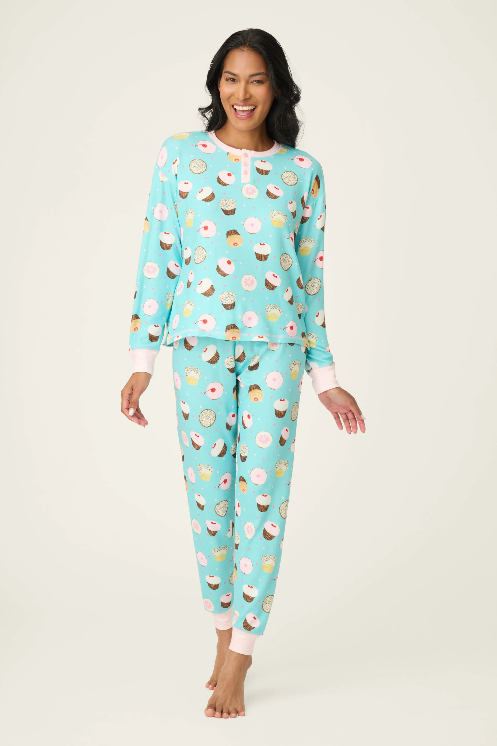 Sweet Life Cupcake Print PJ Set - Image 3