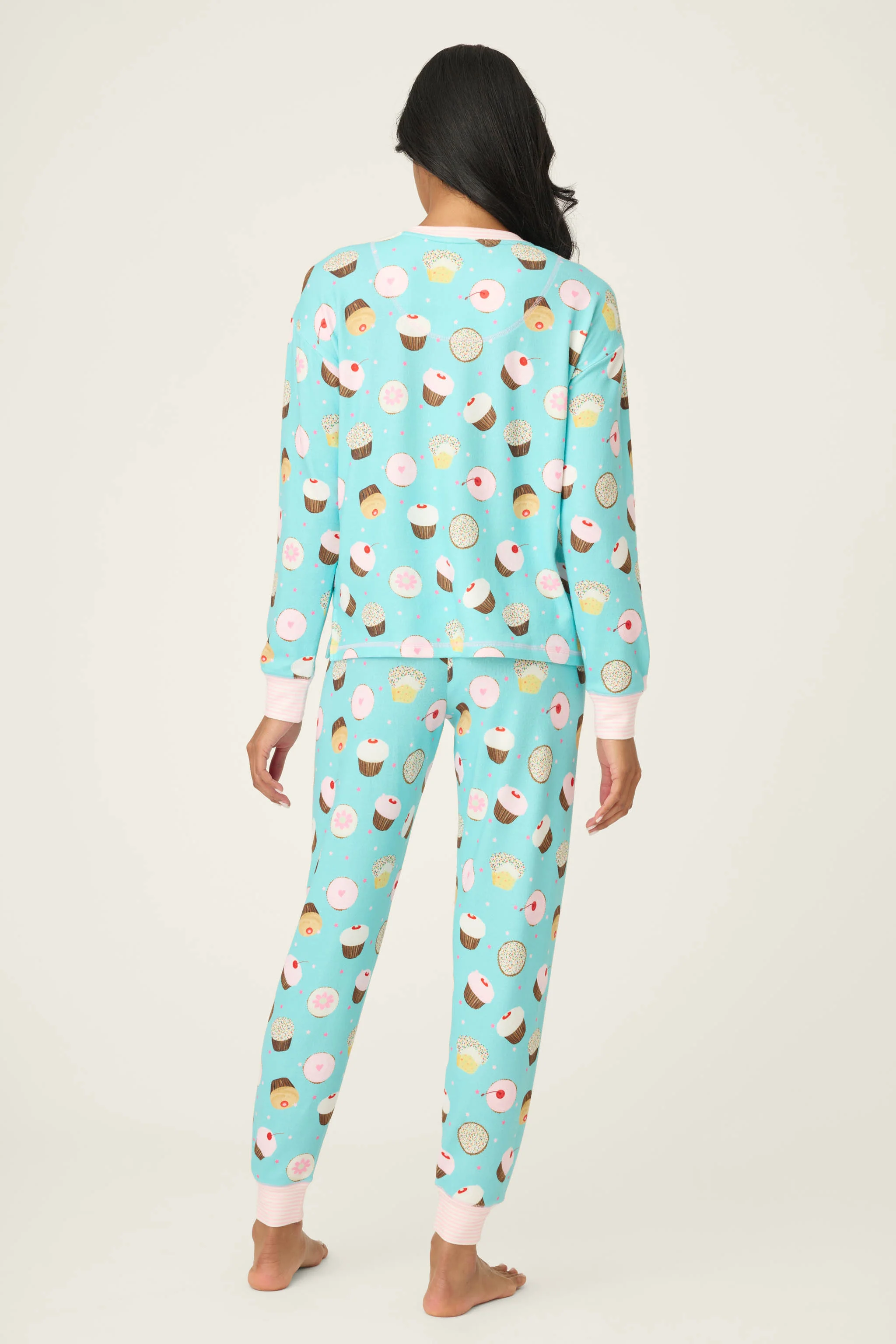Sweet Life Cupcake Print PJ Set - Image 4