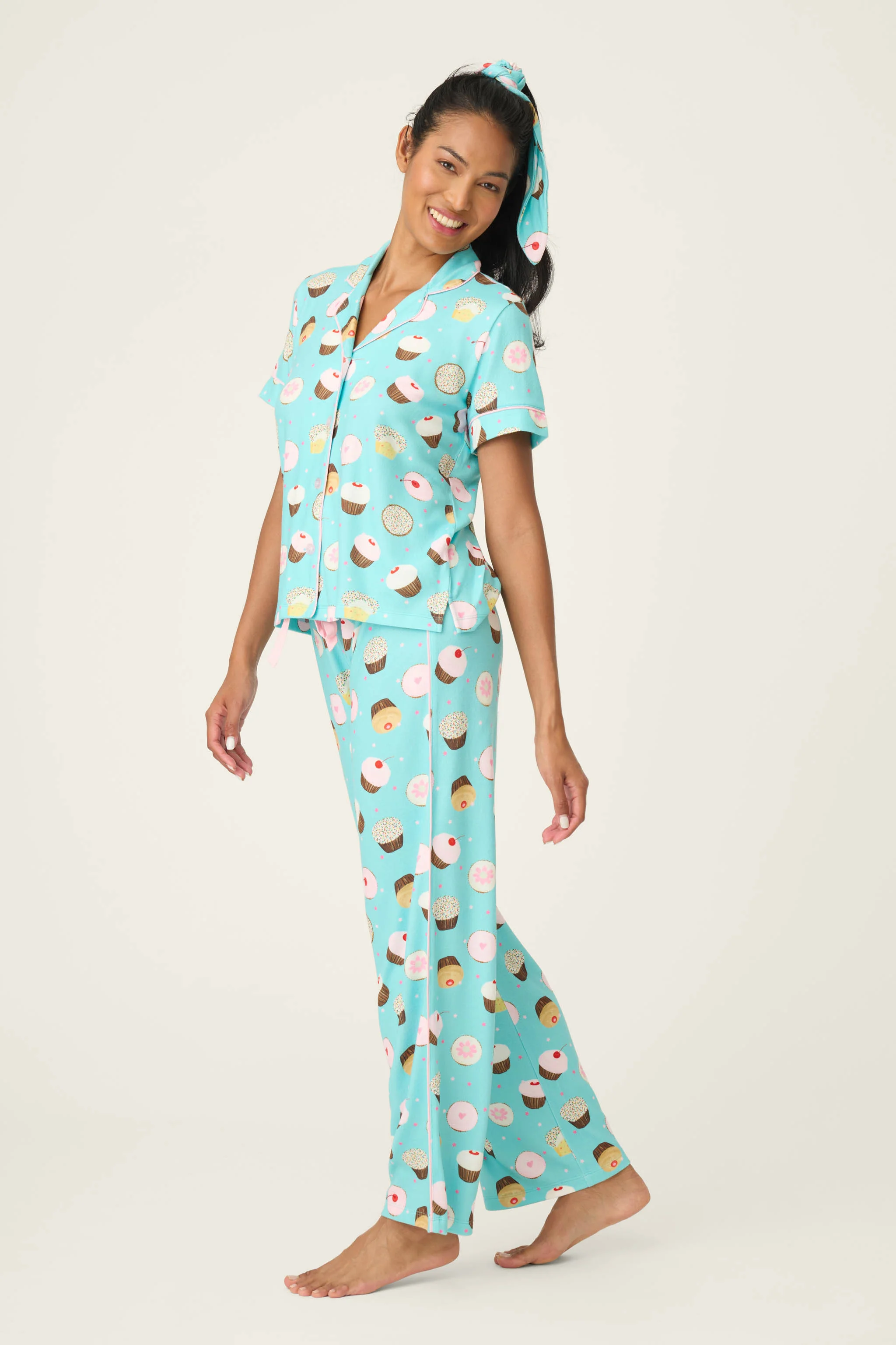 Sweet Life Cupcake Print 3-Piece PJ Set - Image 4