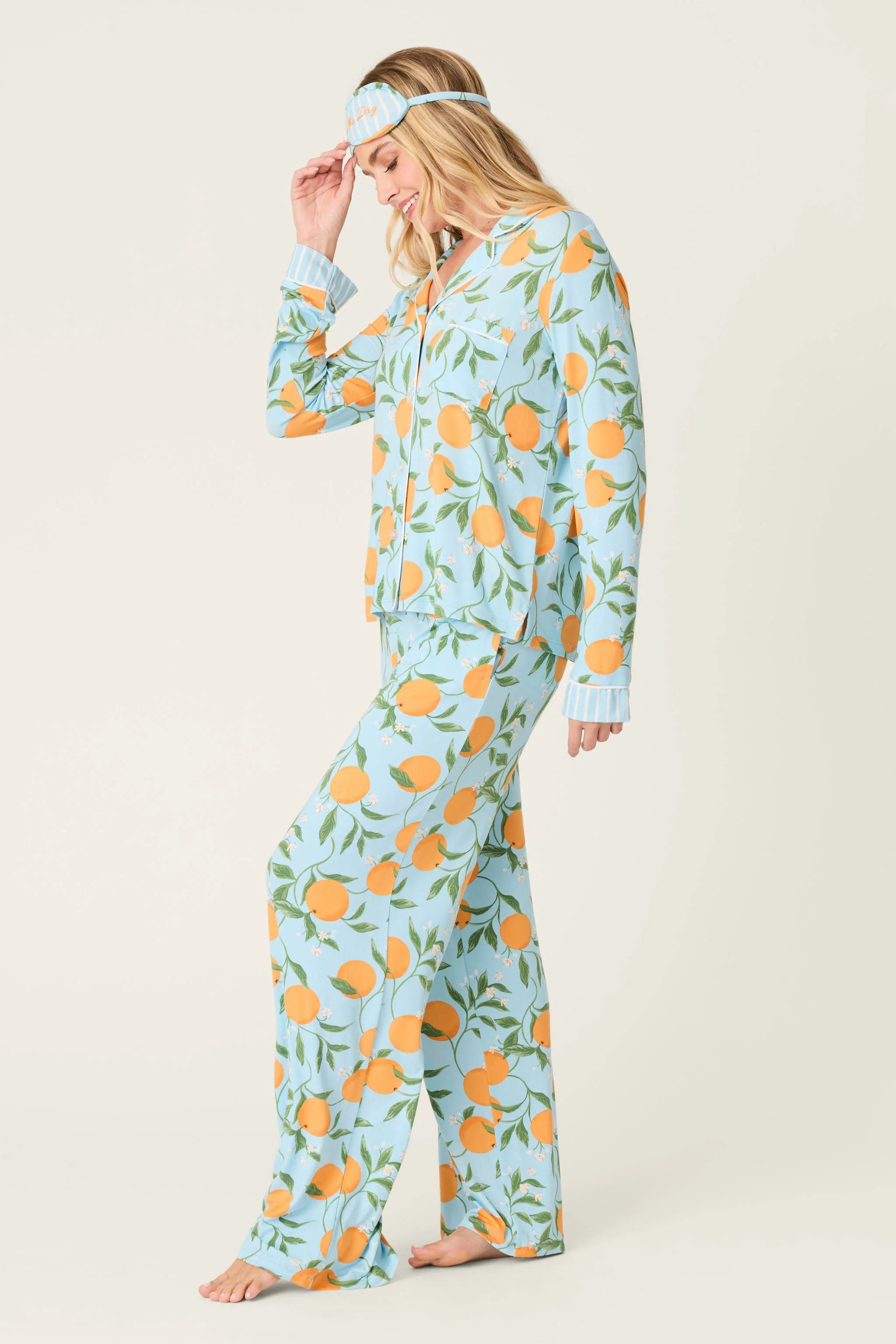 Citrus Dreams Morning Squeeze Long 3-Piece PJ Set - Image 2