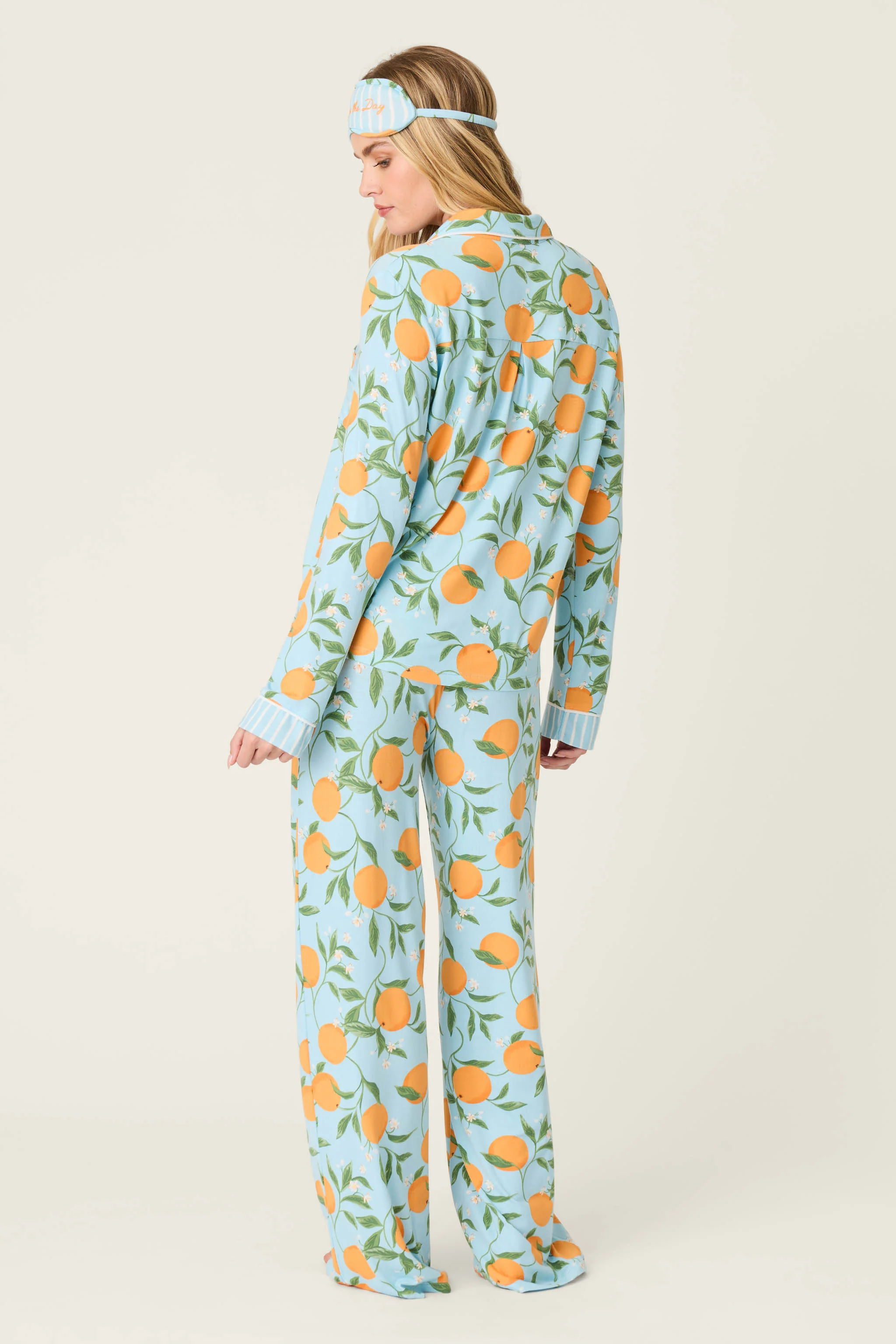Citrus Dreams Morning Squeeze Long 3-Piece PJ Set - Image 3