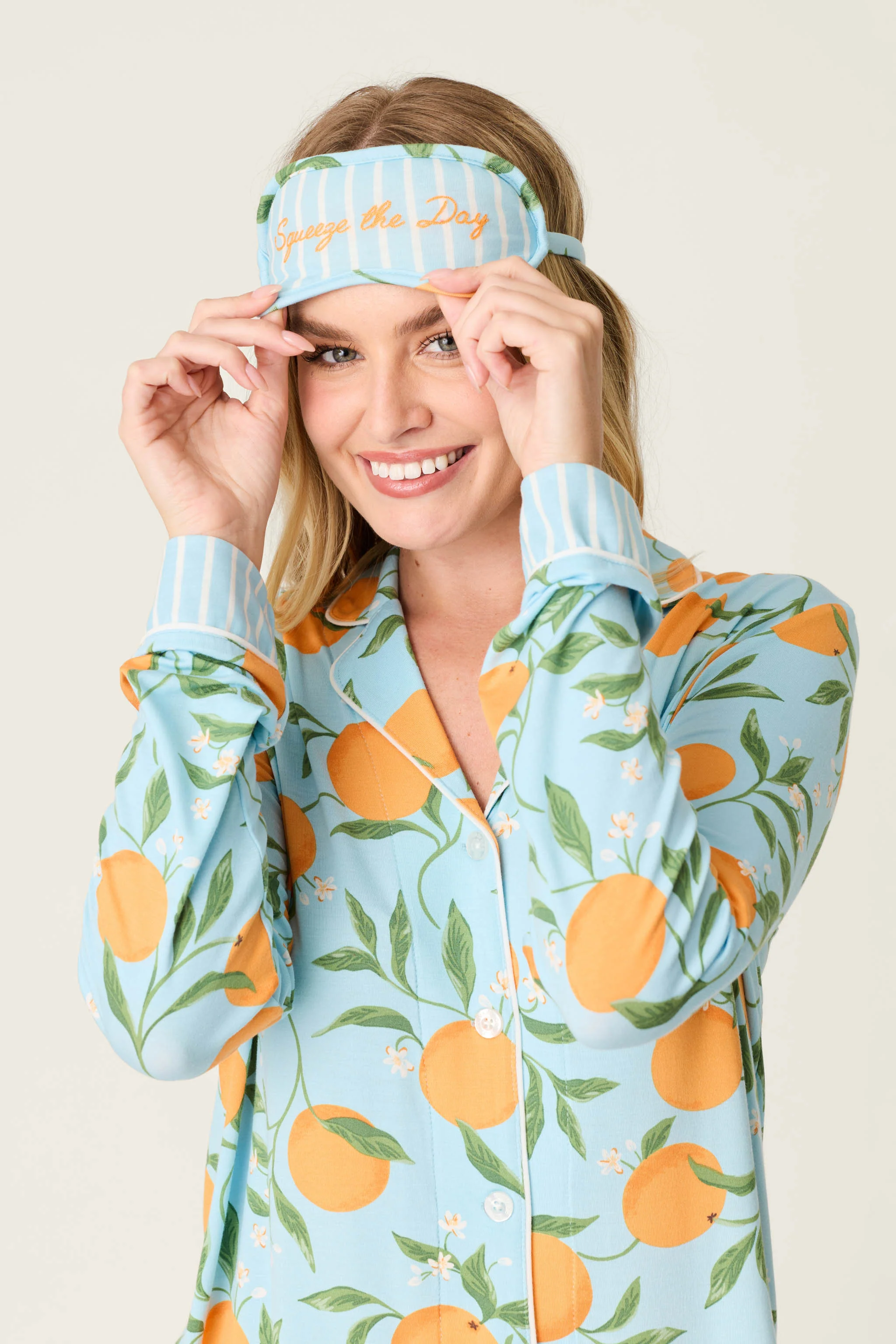 Citrus Dreams Morning Squeeze Long 3-Piece PJ Set - Image 4