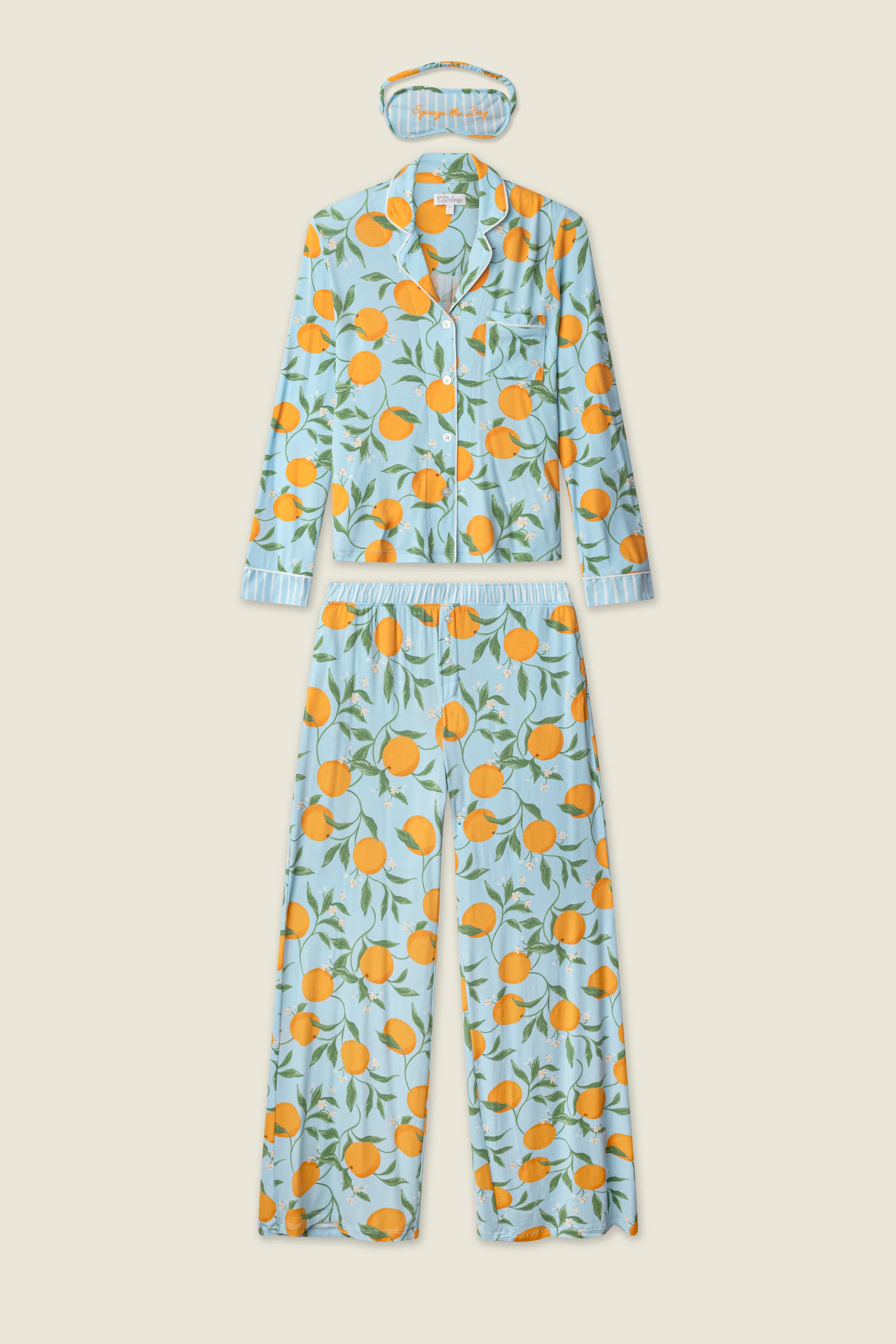 Citrus Dreams Morning Squeeze Long 3-Piece PJ Set - Image 7