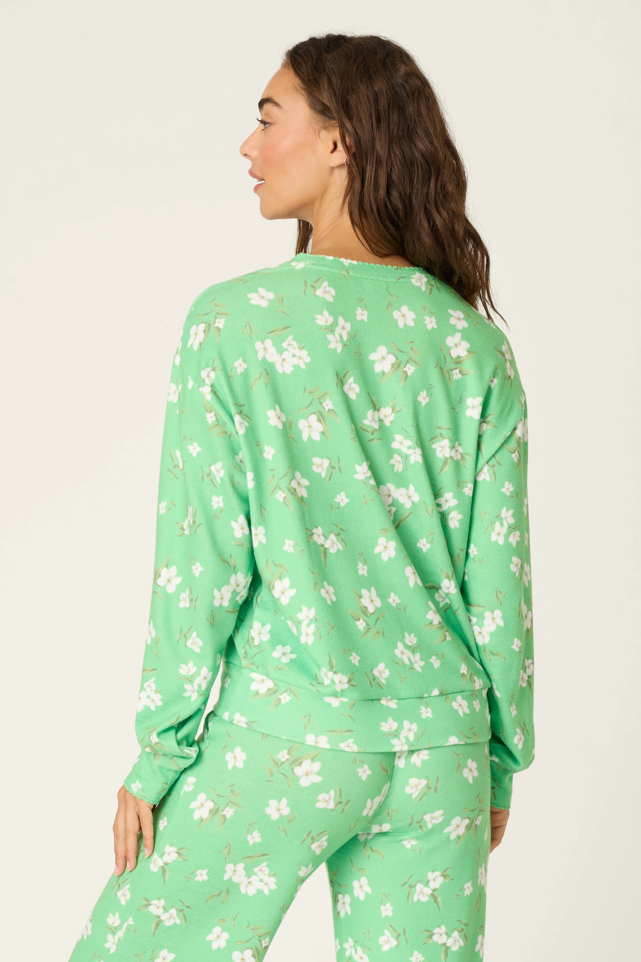 C'est La Vie Floral Print Long Sleeve Top - Image 2