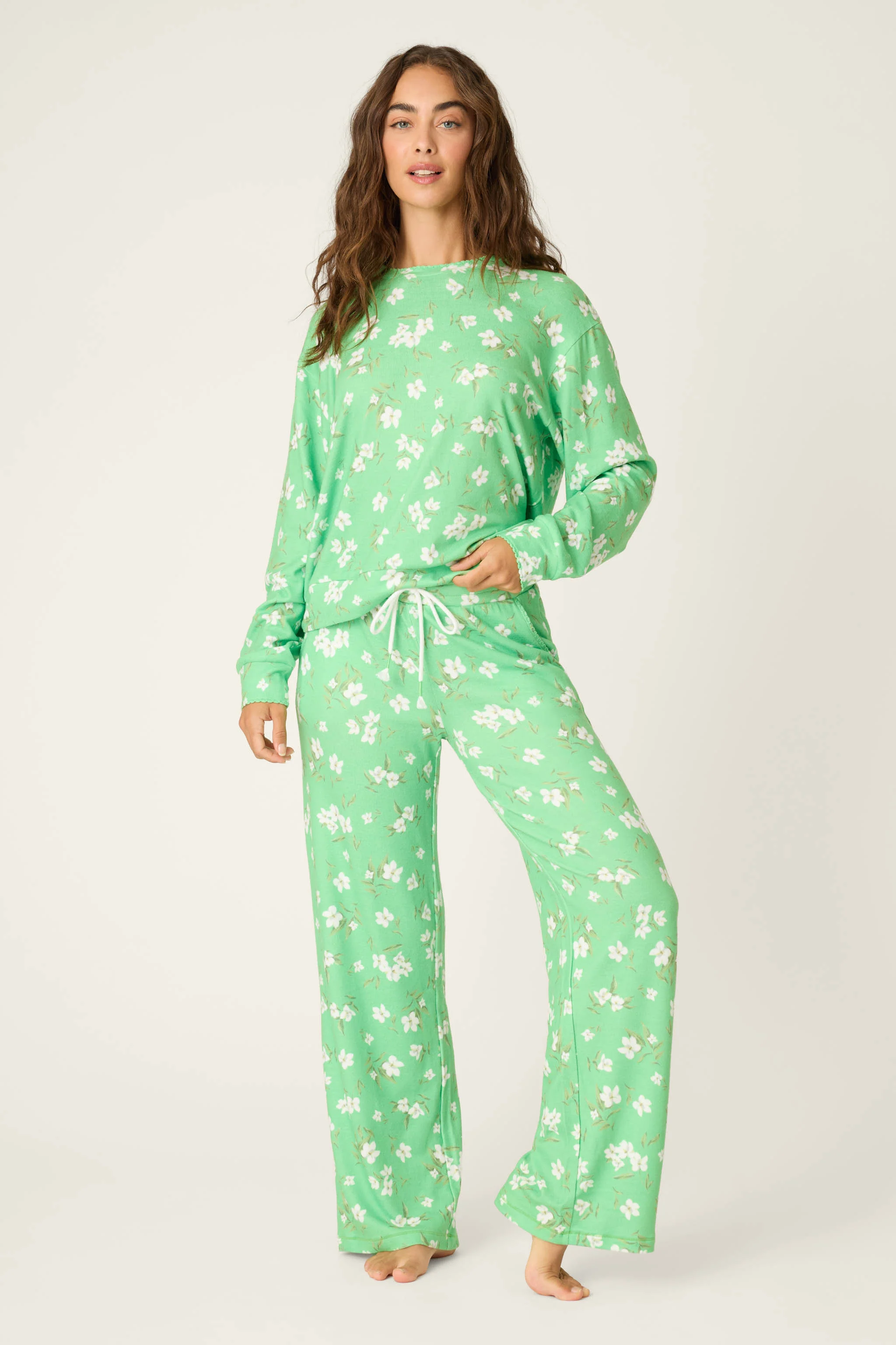 C'est La Vie Floral Print Long Sleeve Top - Image 3