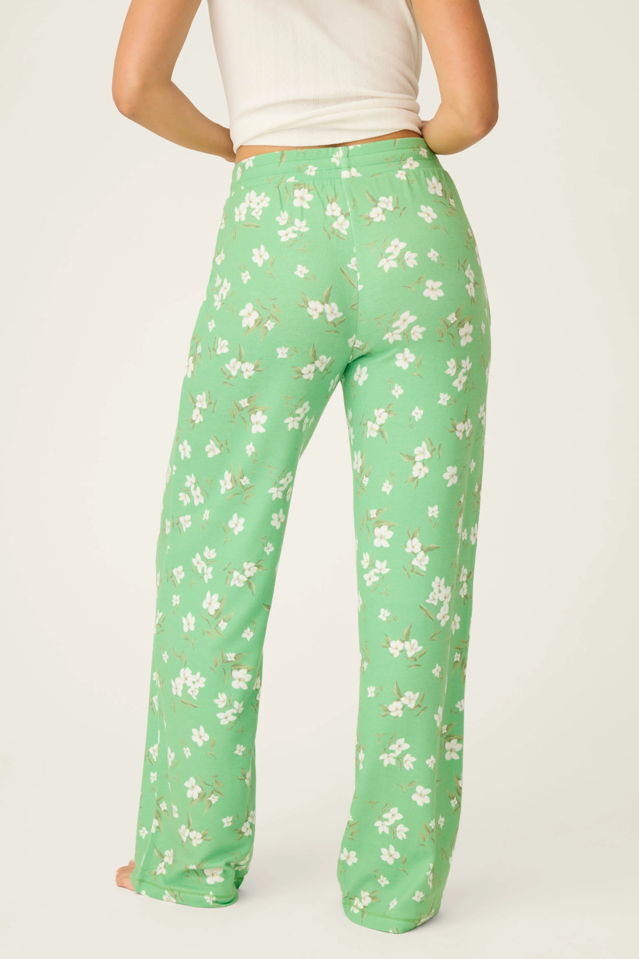 C'est La Vie Floral Print Open Leg Pants - Image 2