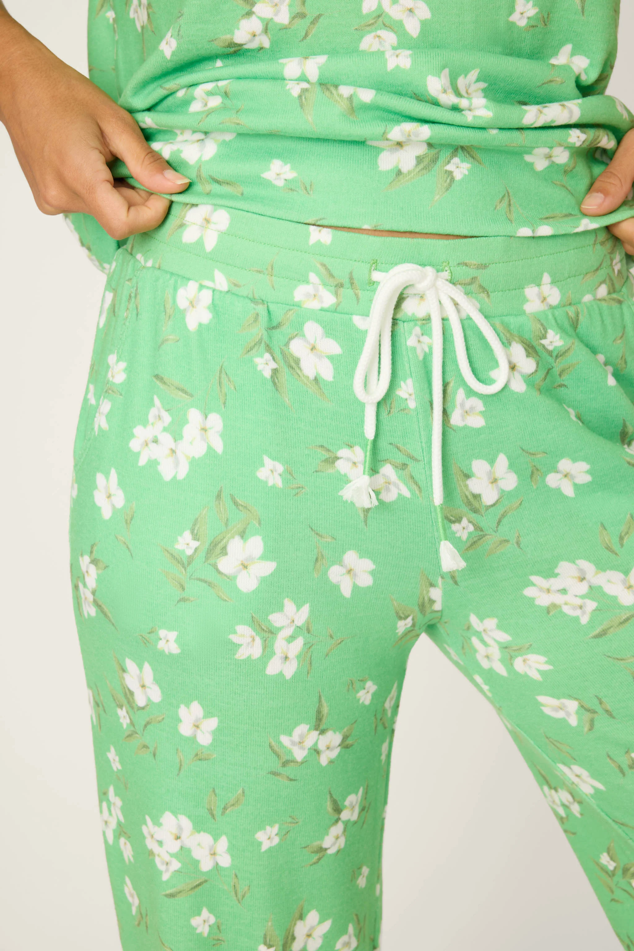 C'est La Vie Floral Print Open Leg Pants - Image 5