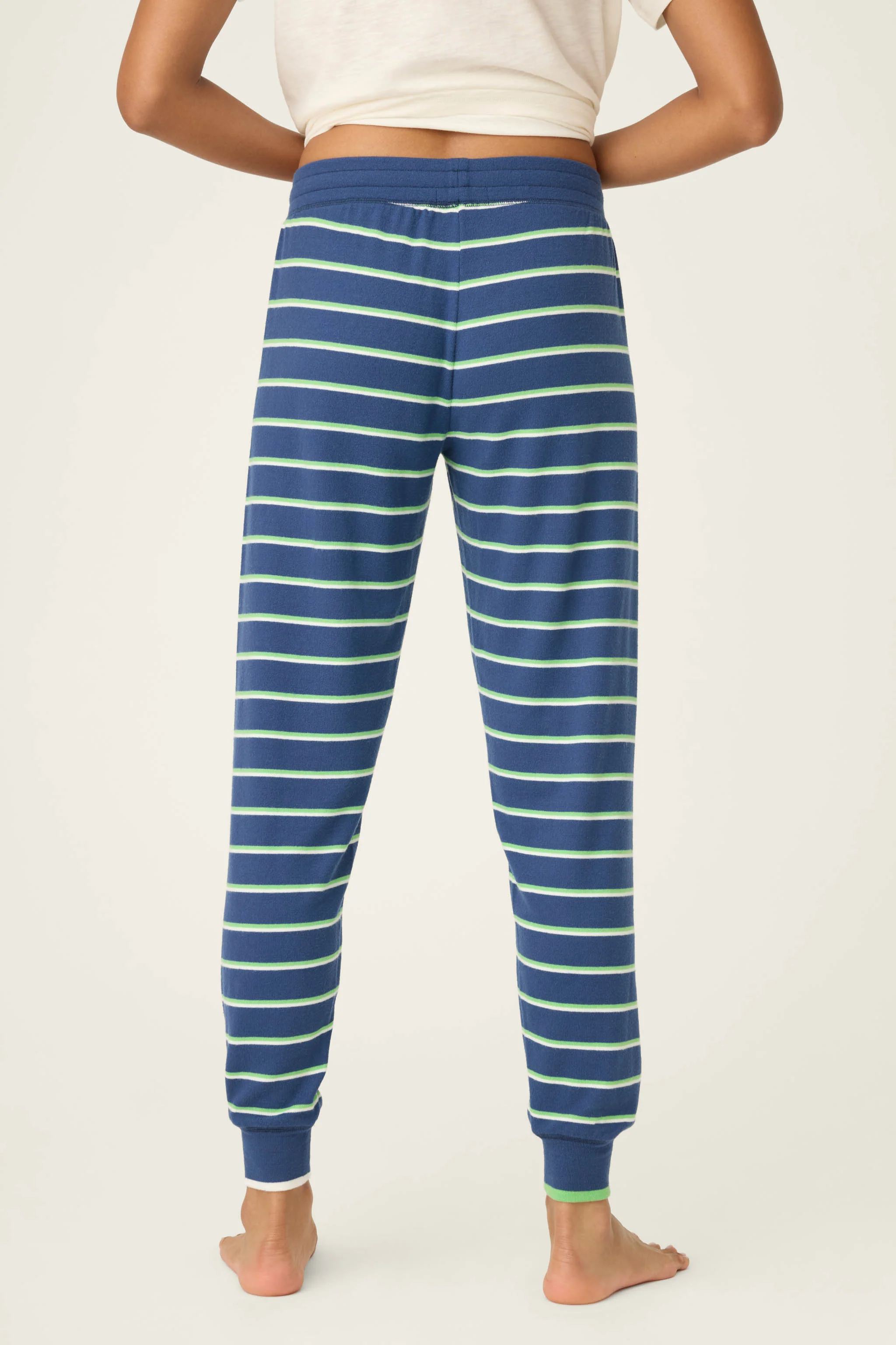 C'est La Vie Striped Banded Pants - Image 2
