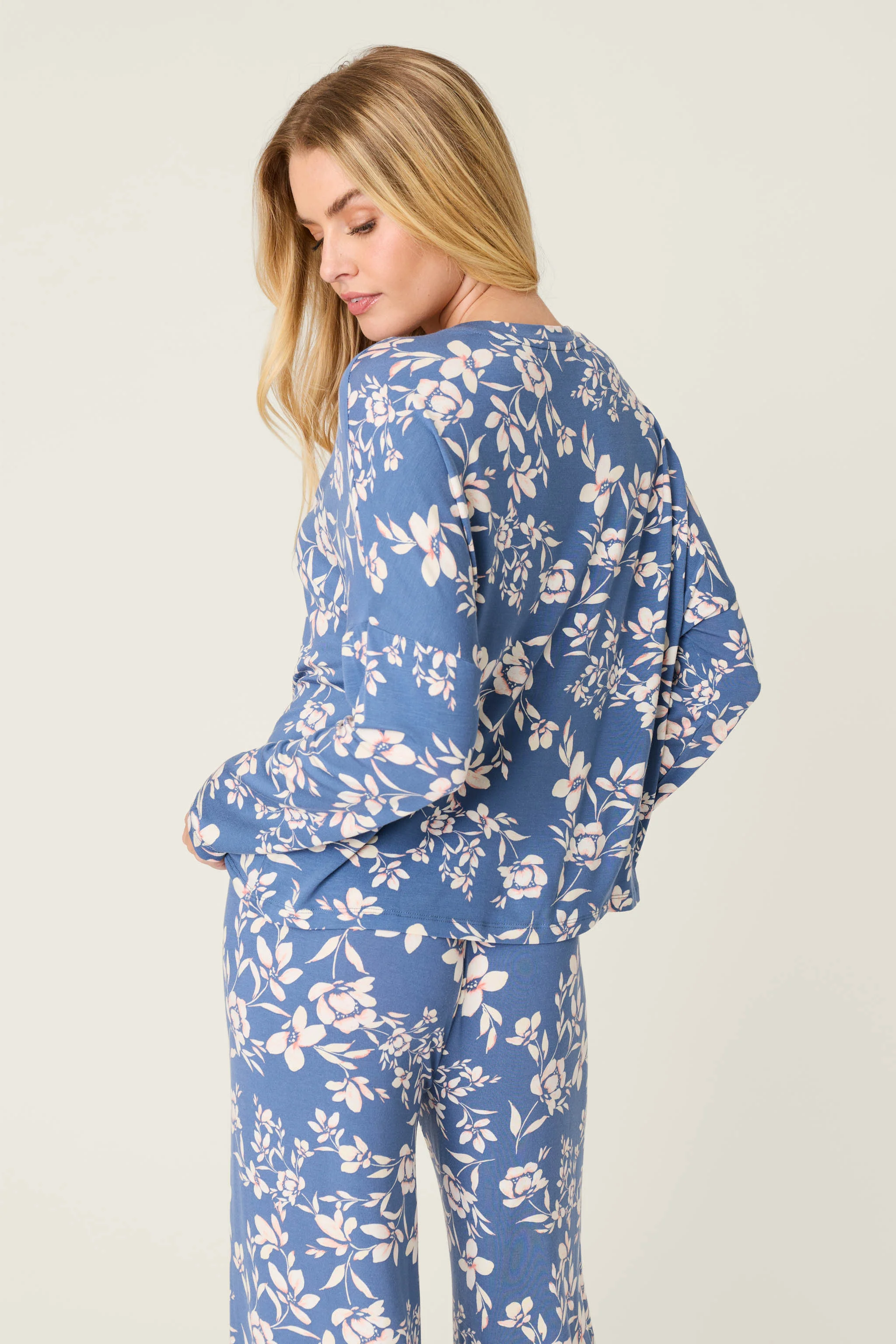 Flora Dreams Twilight Garden Long Sleeve PJ Top - Image 2