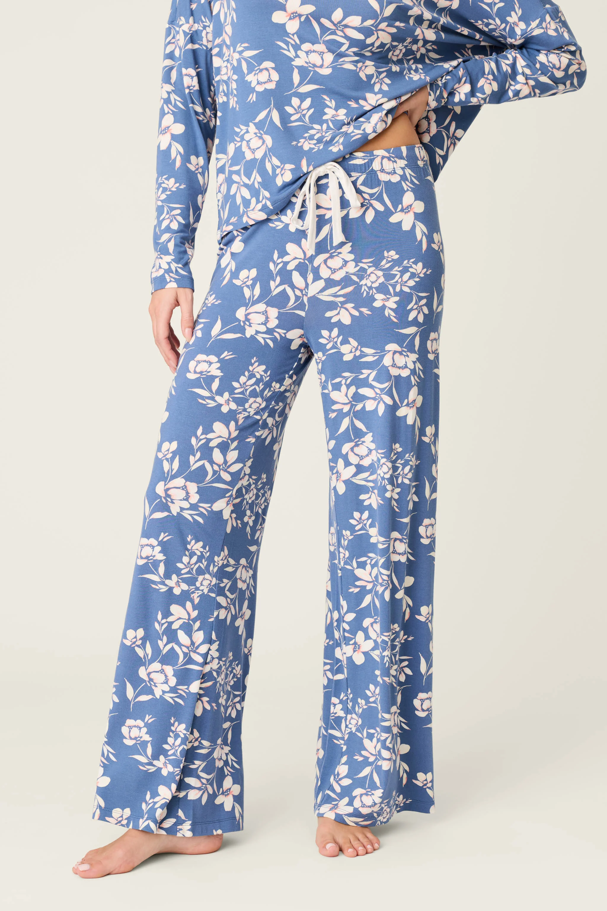 Flora Dreams Twilight Garden Open Leg PJ Pants