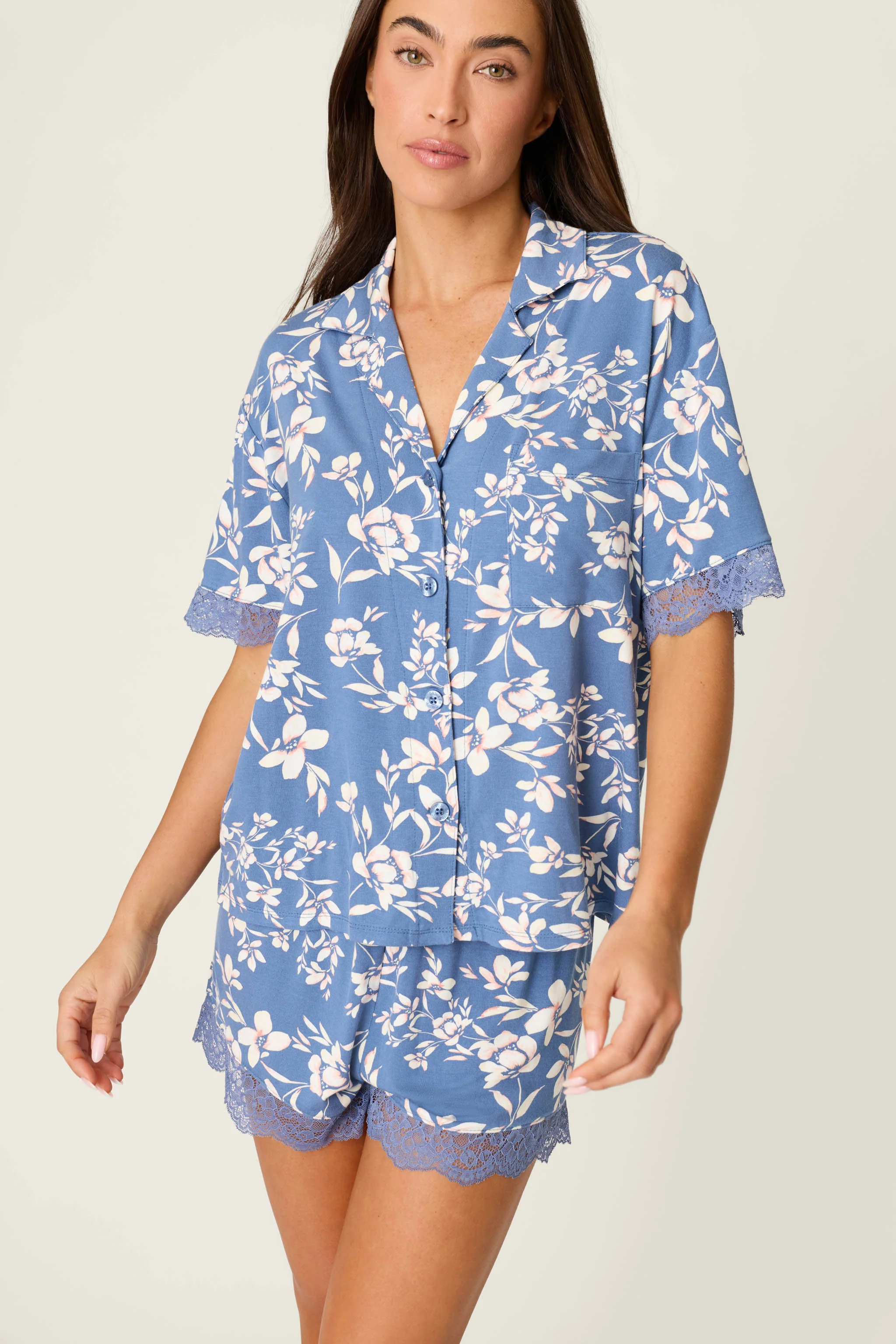 Flora Dreams Twilight Garden Short Sleeve Top