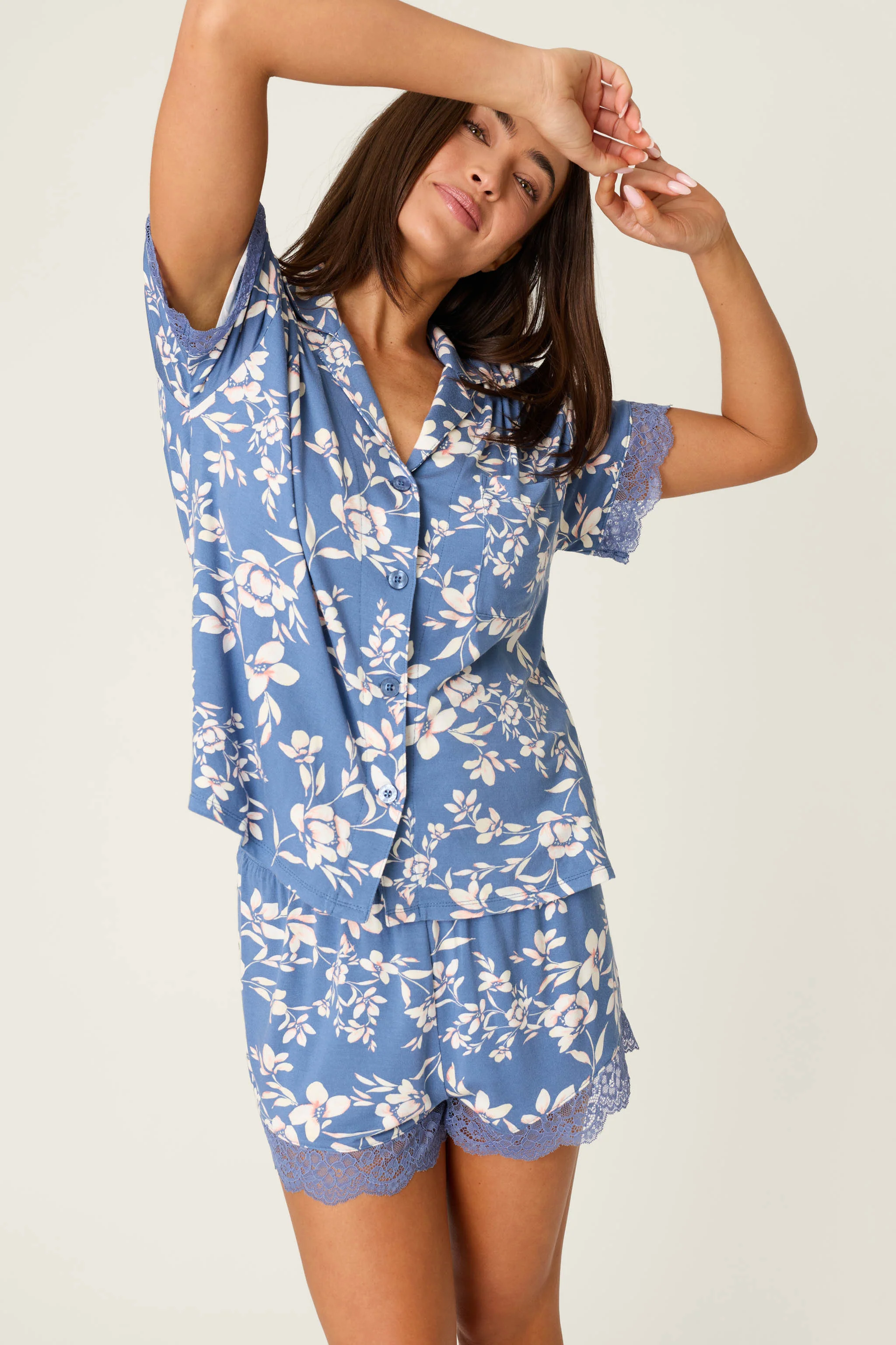 Flora Dreams Twilight Garden Short Sleeve Top - Image 2