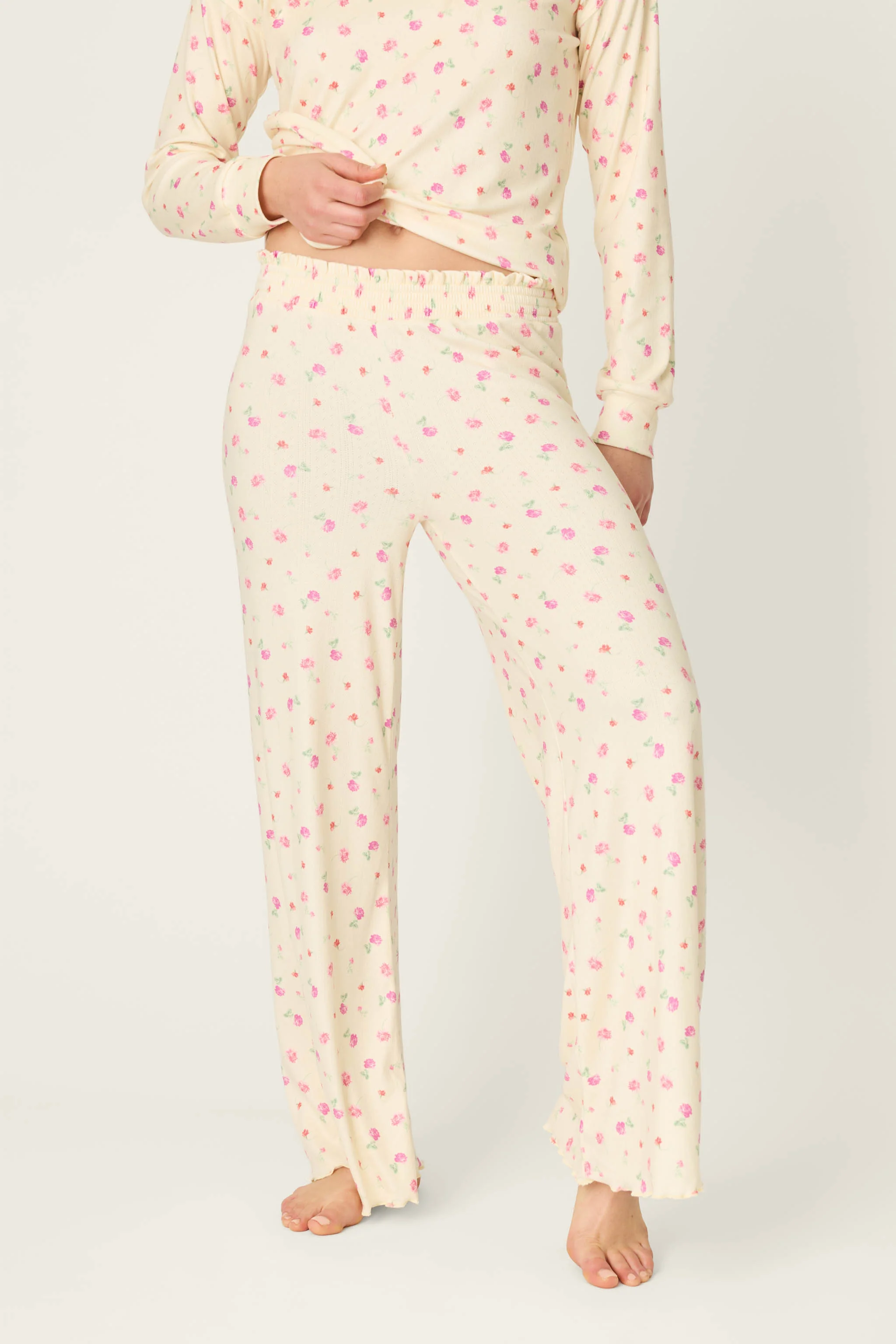 For the Mamas Butter Blooms Open Leg Pajama Pants