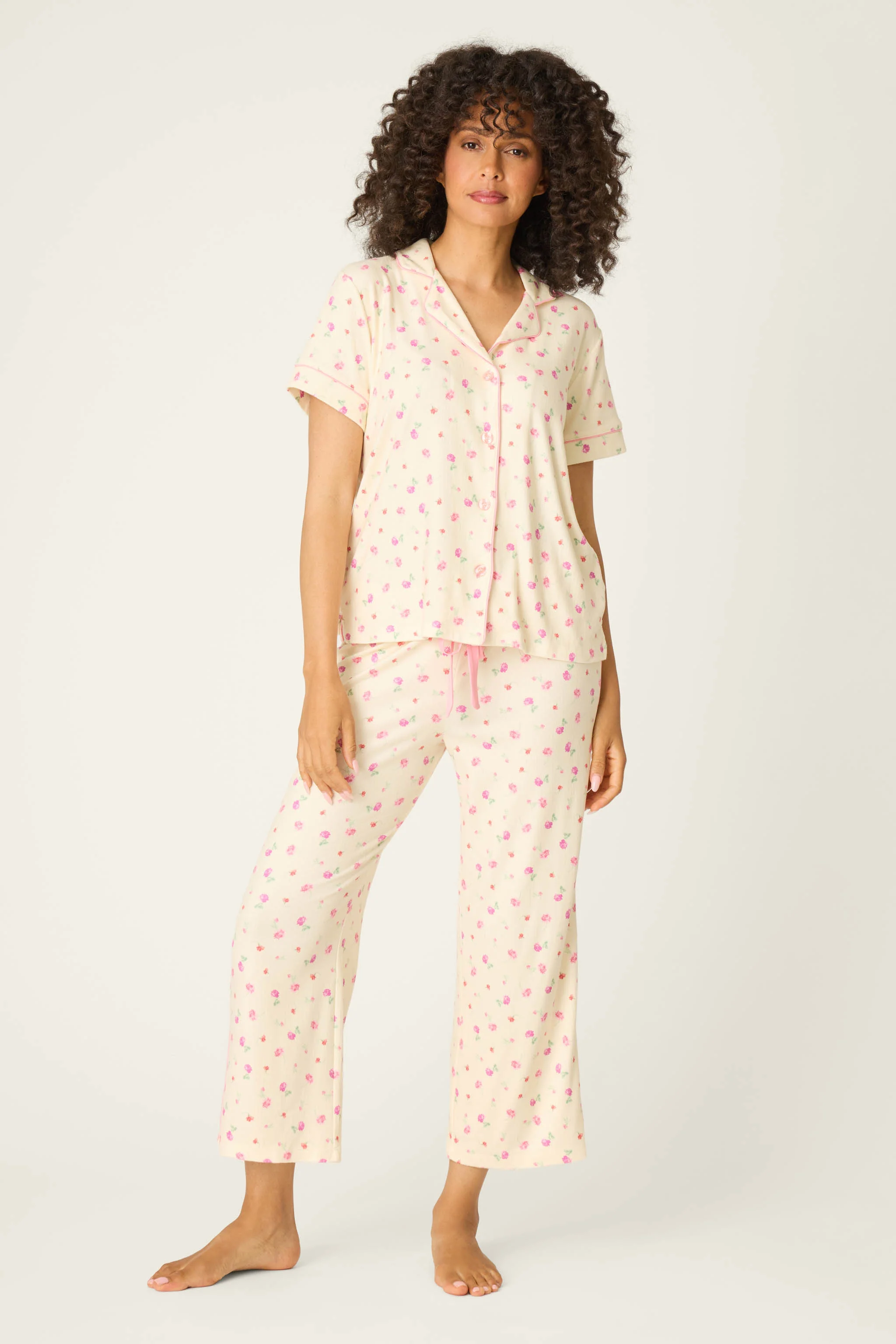 For the Mamas Butter Blooms Cropped 3-Piece PJ Set - Image 3