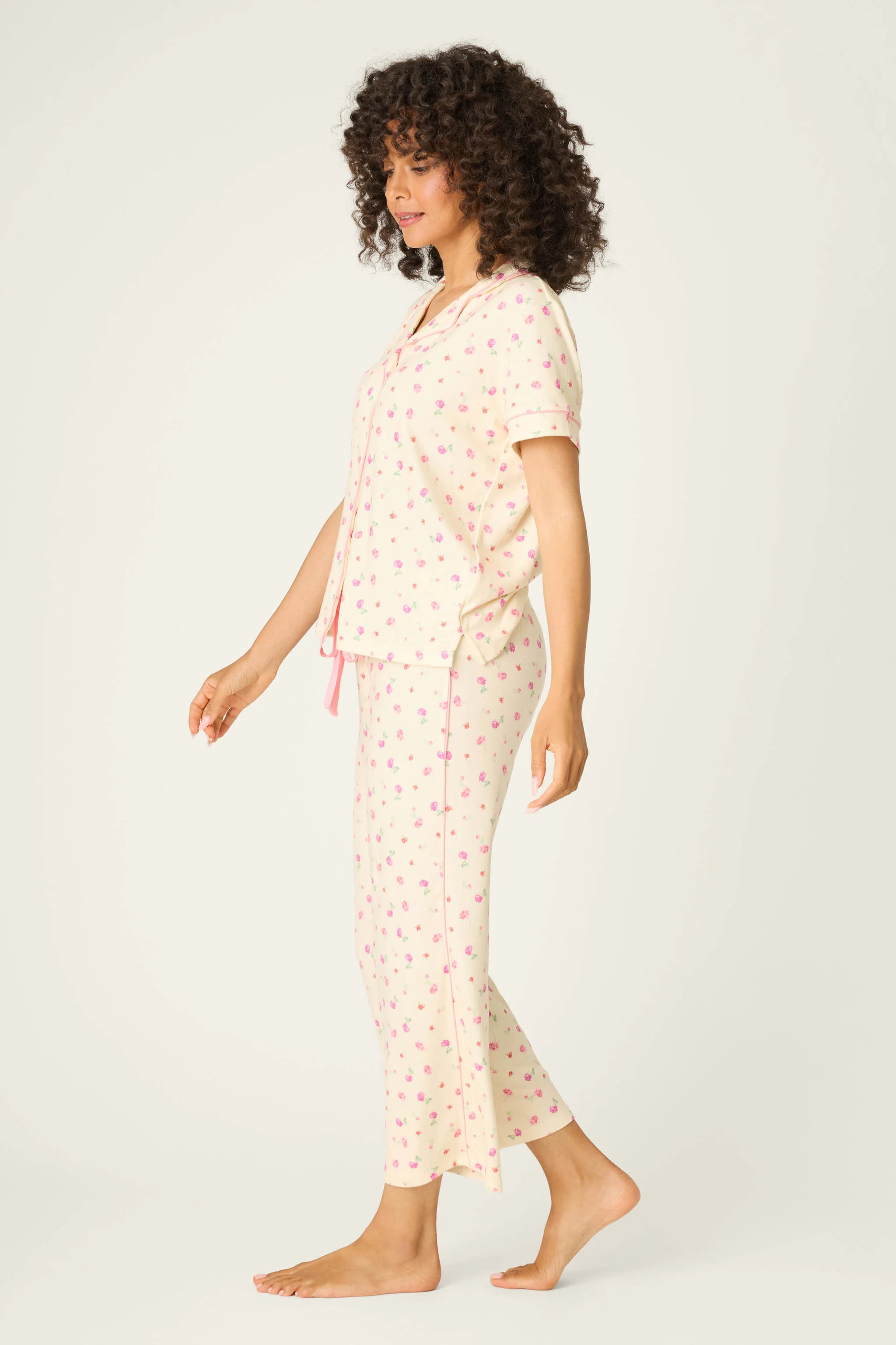 For the Mamas Butter Blooms Cropped 3-Piece PJ Set - Image 4
