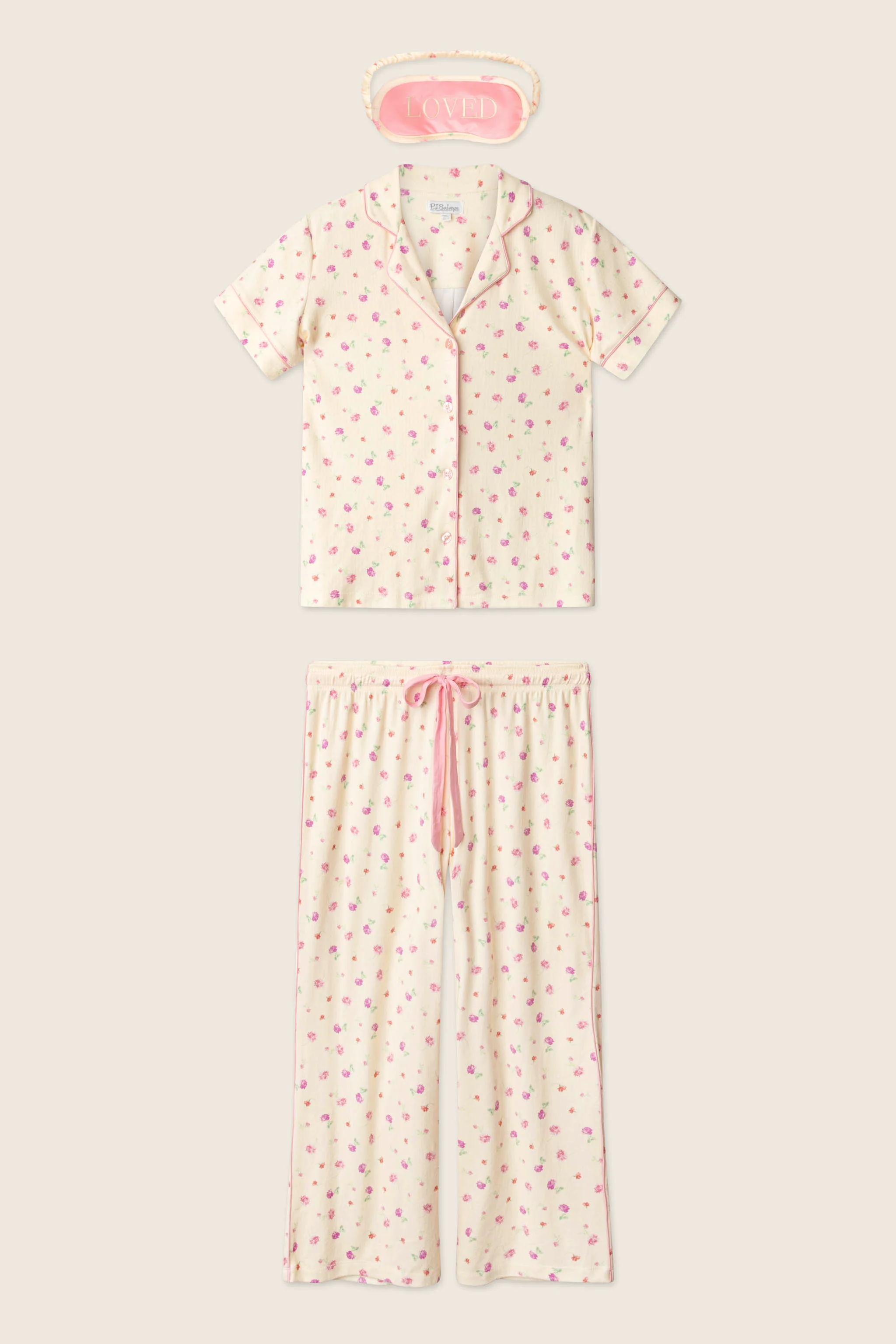 For the Mamas Butter Blooms Cropped 3-Piece PJ Set - Image 8