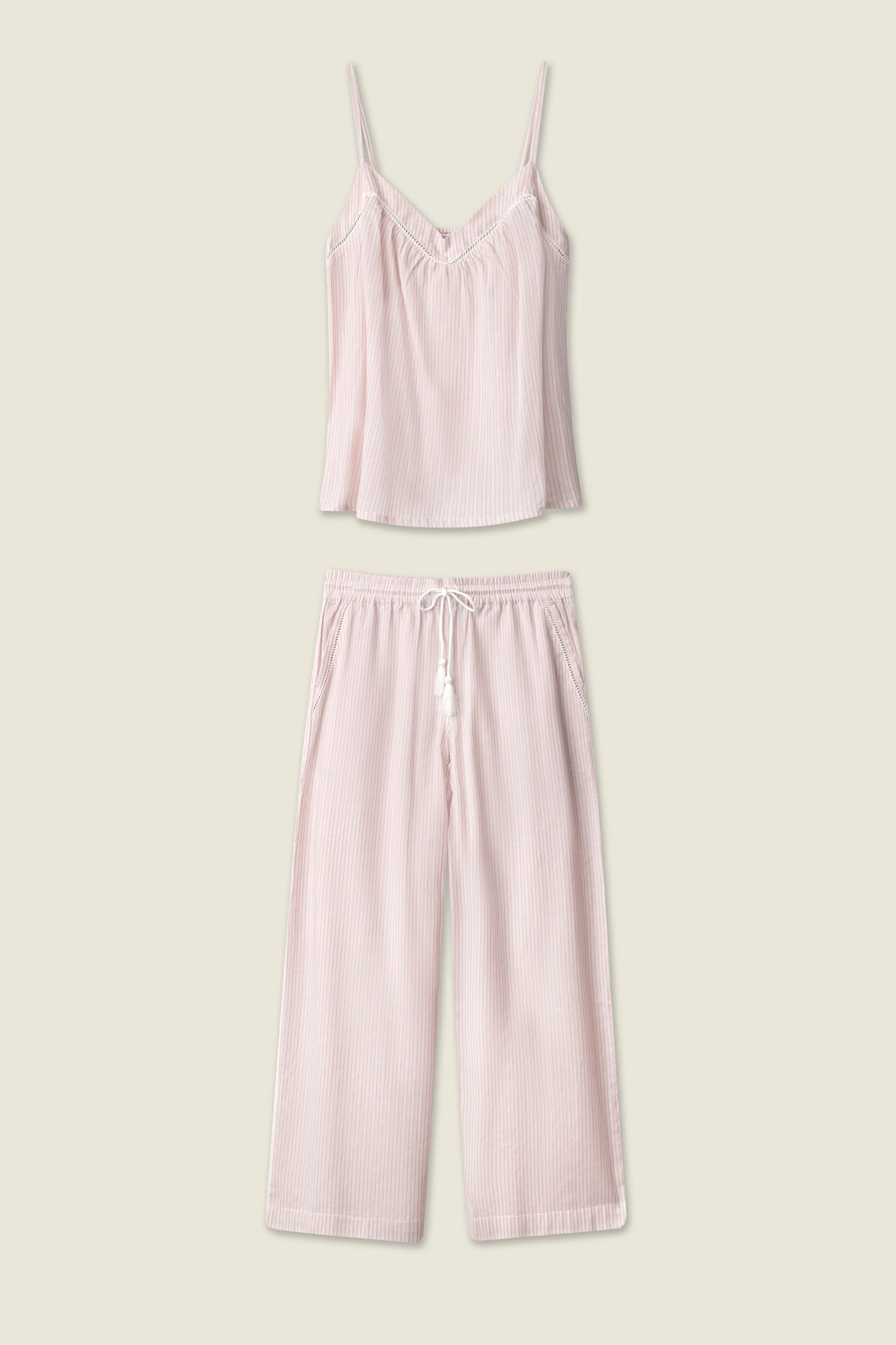 On Cloud Nine Silver Rose Long PJ Set - Image 6
