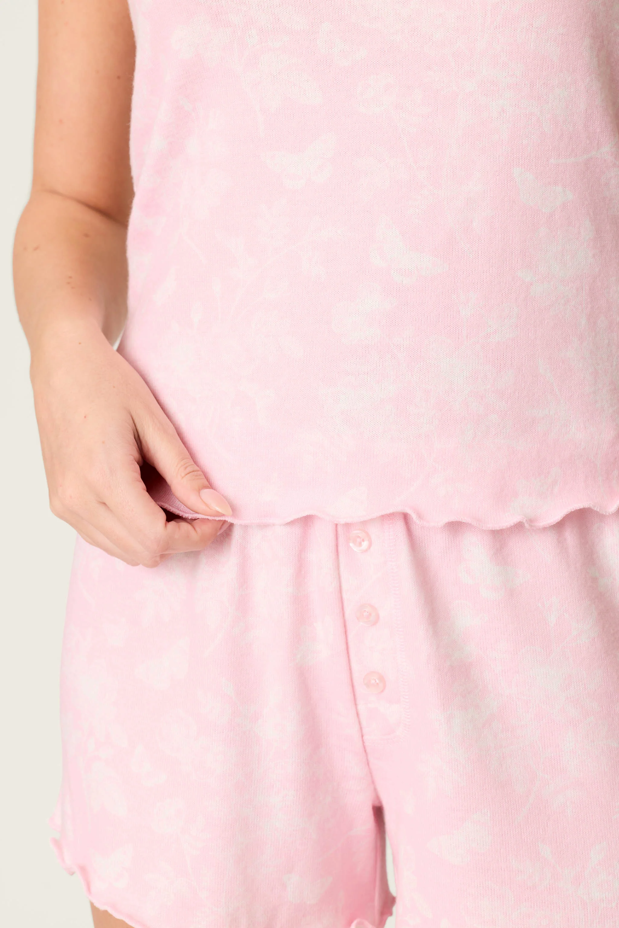 Peachy Mix & Match Butterfly Blossoms Tank Top - Image 5