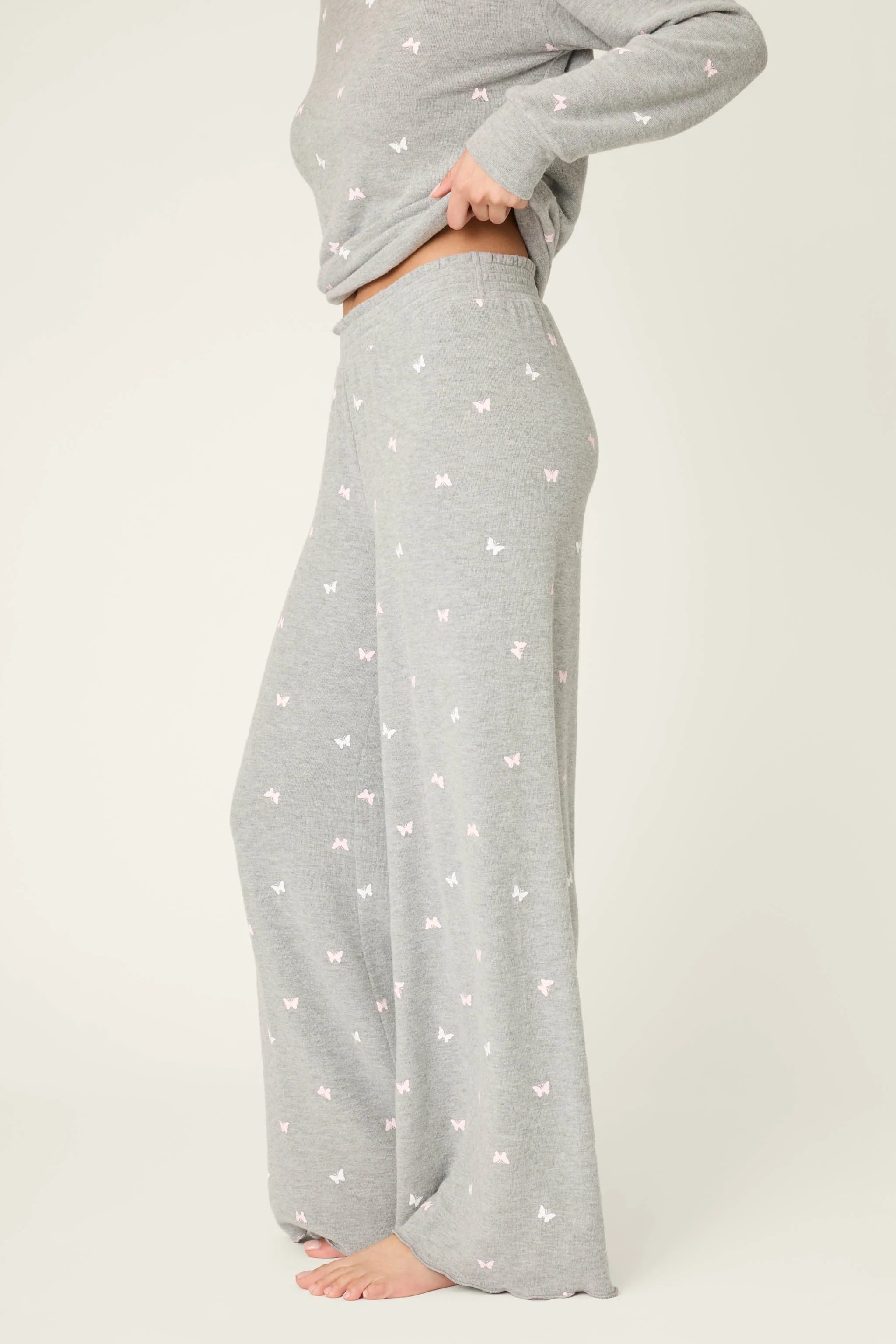 Peachy Mix & Match Butterfly Kisses Open Leg Pajama Pants - Image 5