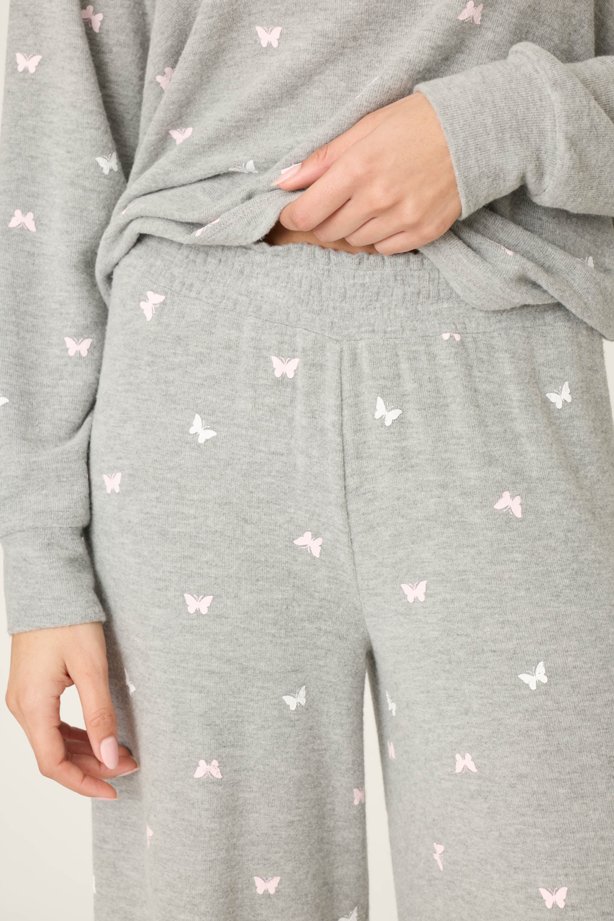 Peachy Mix & Match Butterfly Kisses Open Leg Pajama Pants - Image 6