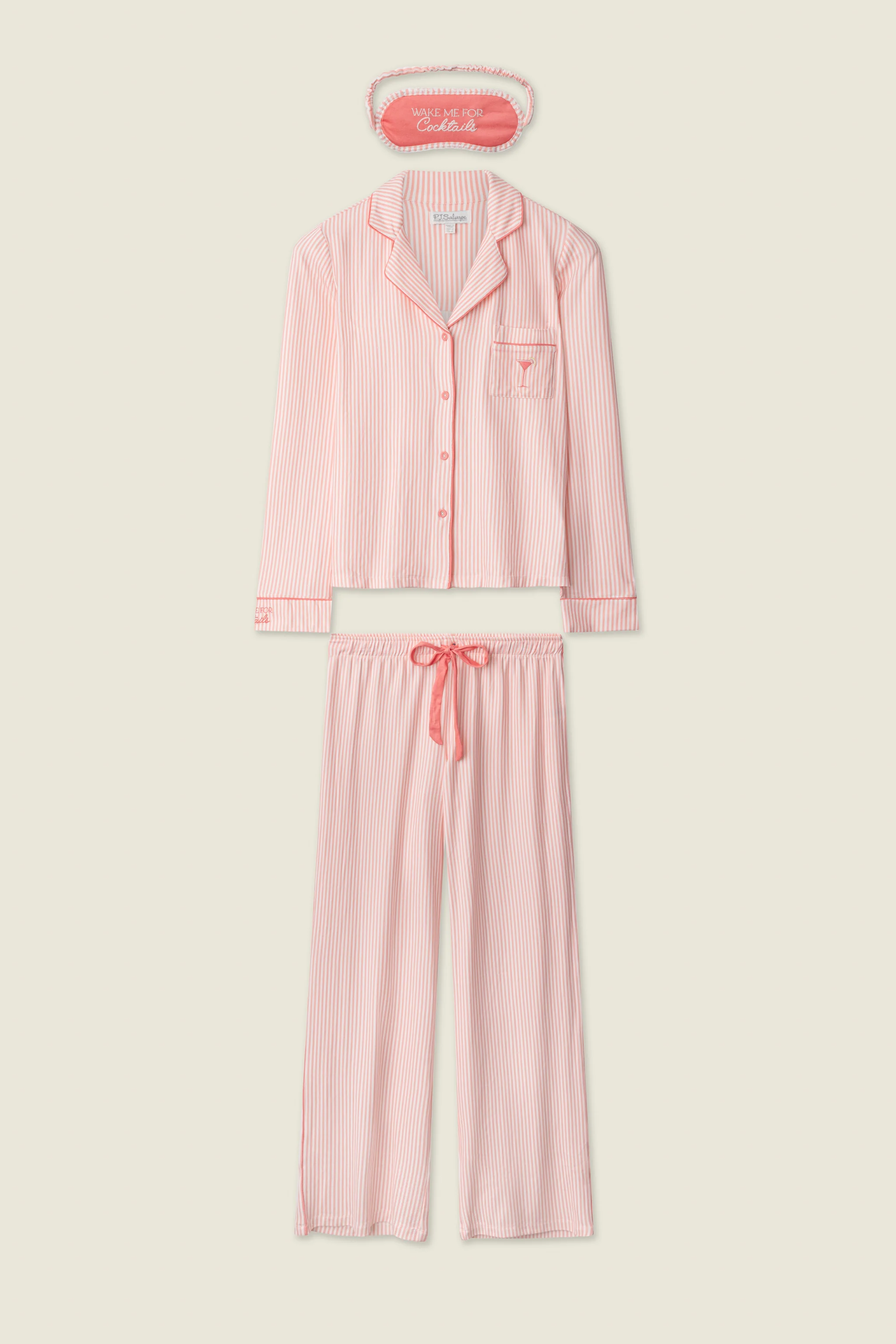 Paloma Mama Sweet Stripes Long 3-Piece PJ Set - Image 2