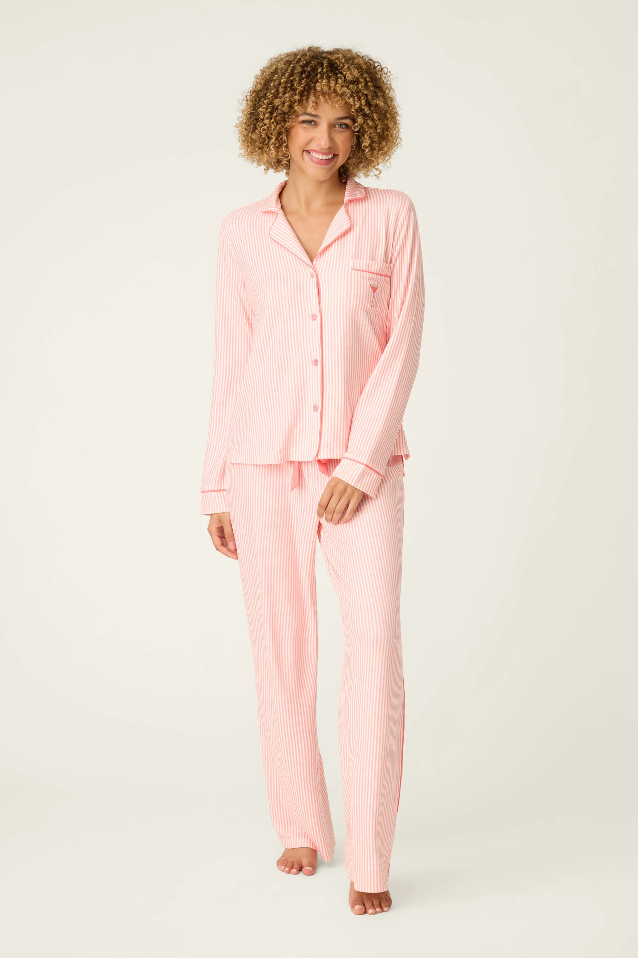 Paloma Mama Sweet Stripes Long 3-Piece PJ Set - Image 3