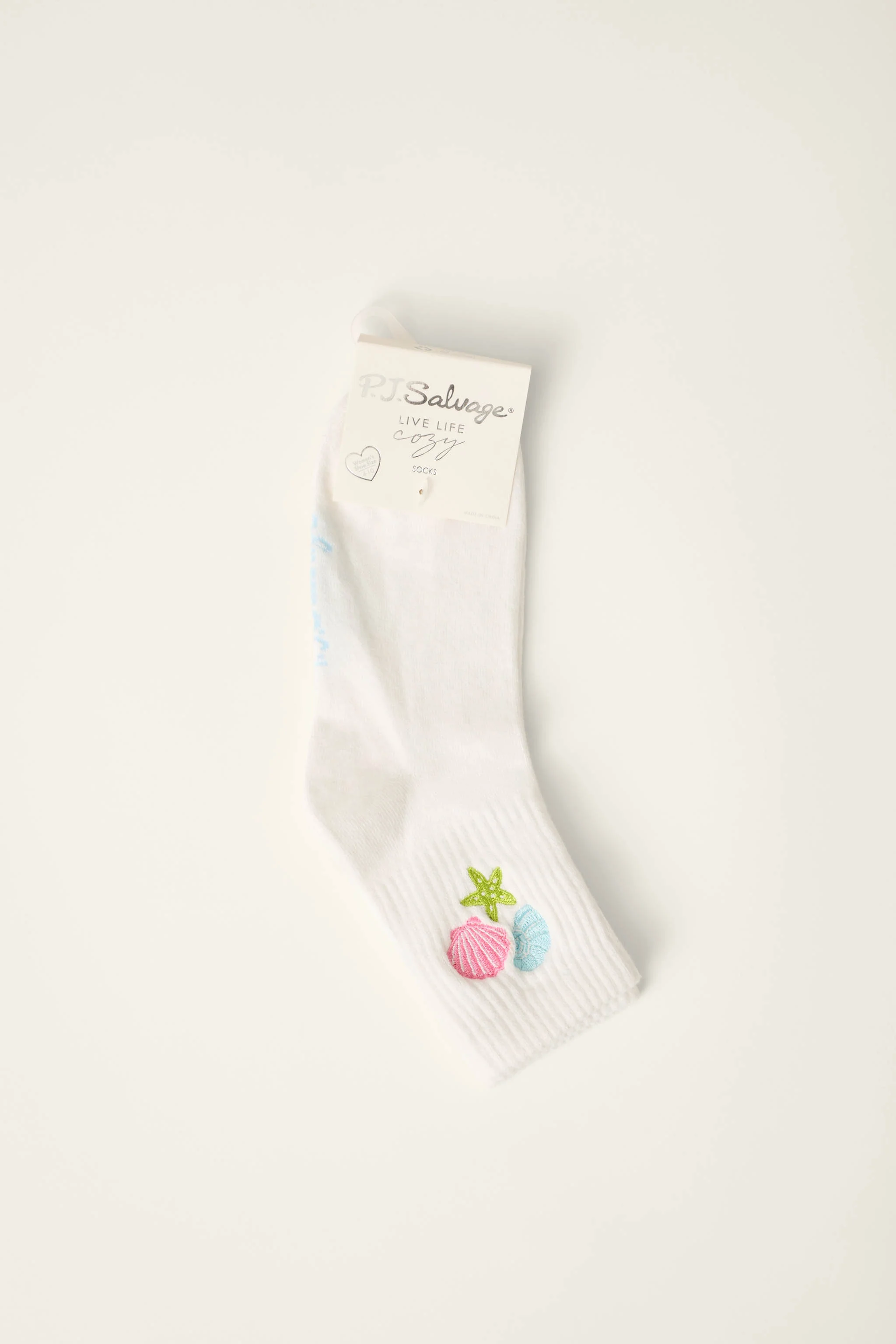 Playful Prints She Sells Seashells Quarter Crew Socks - Image 5