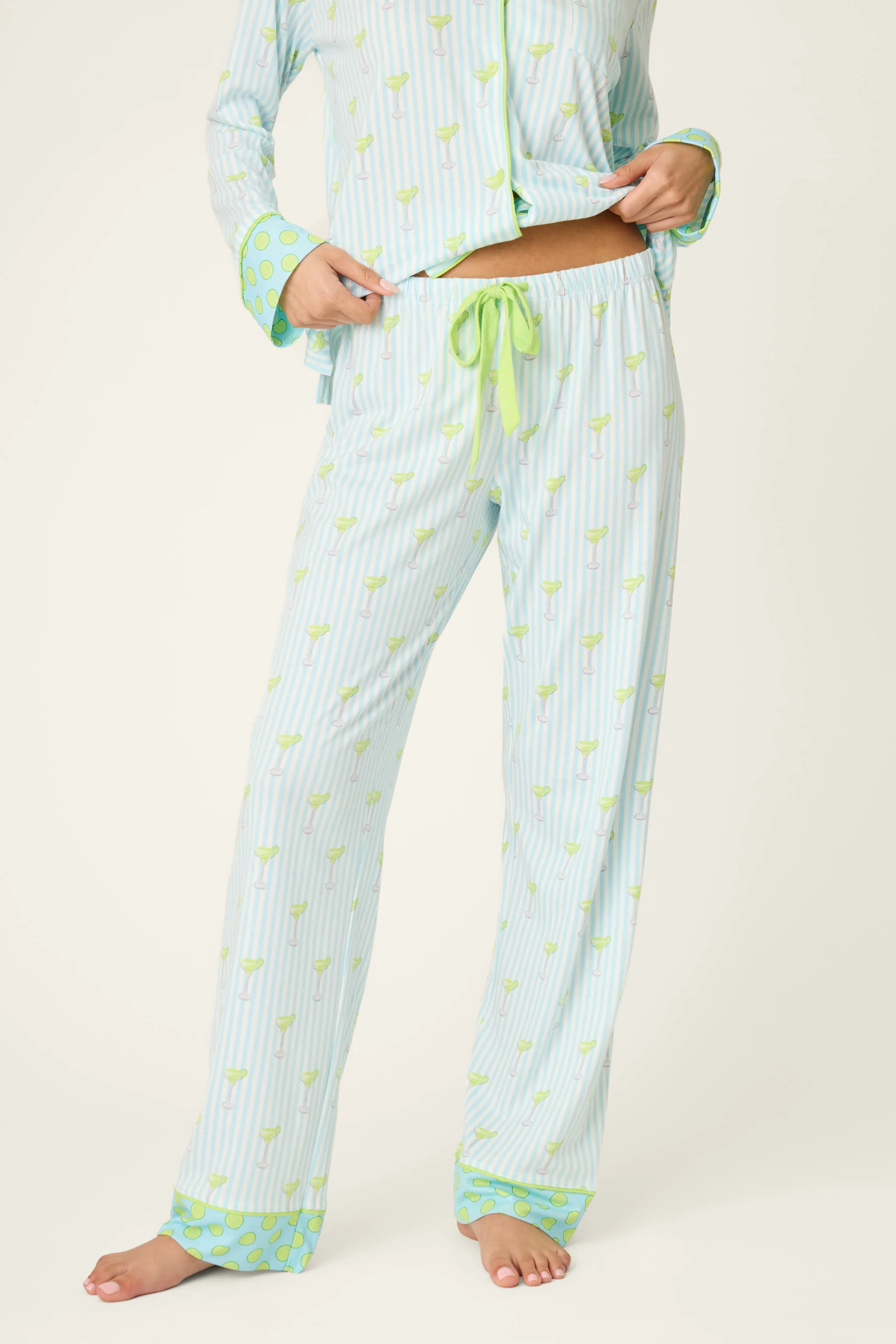 Playful Prints Salty Cadillac Open Leg PJ Pants