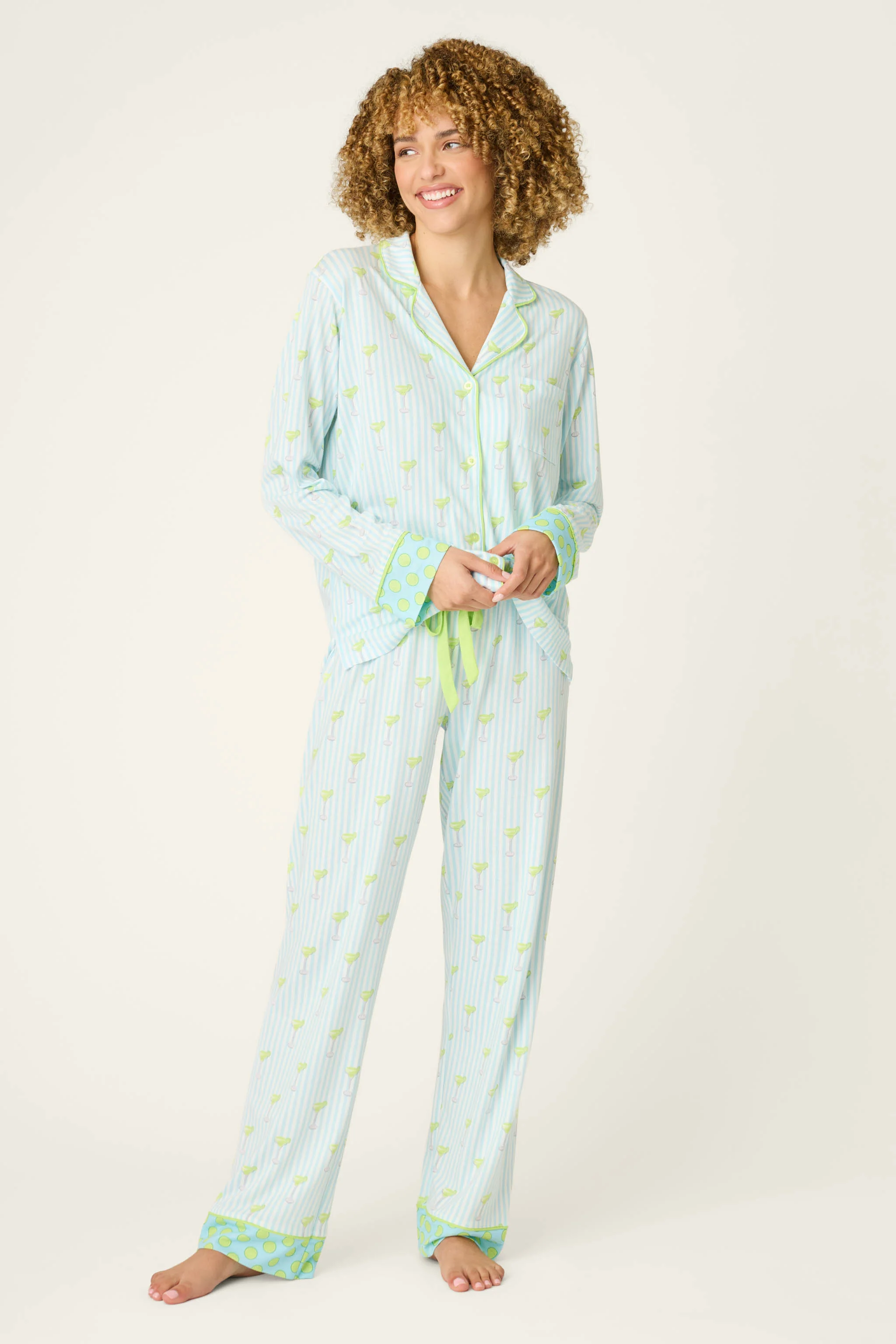 Playful Prints Salty Cadillac Open Leg PJ Pants - Image 3