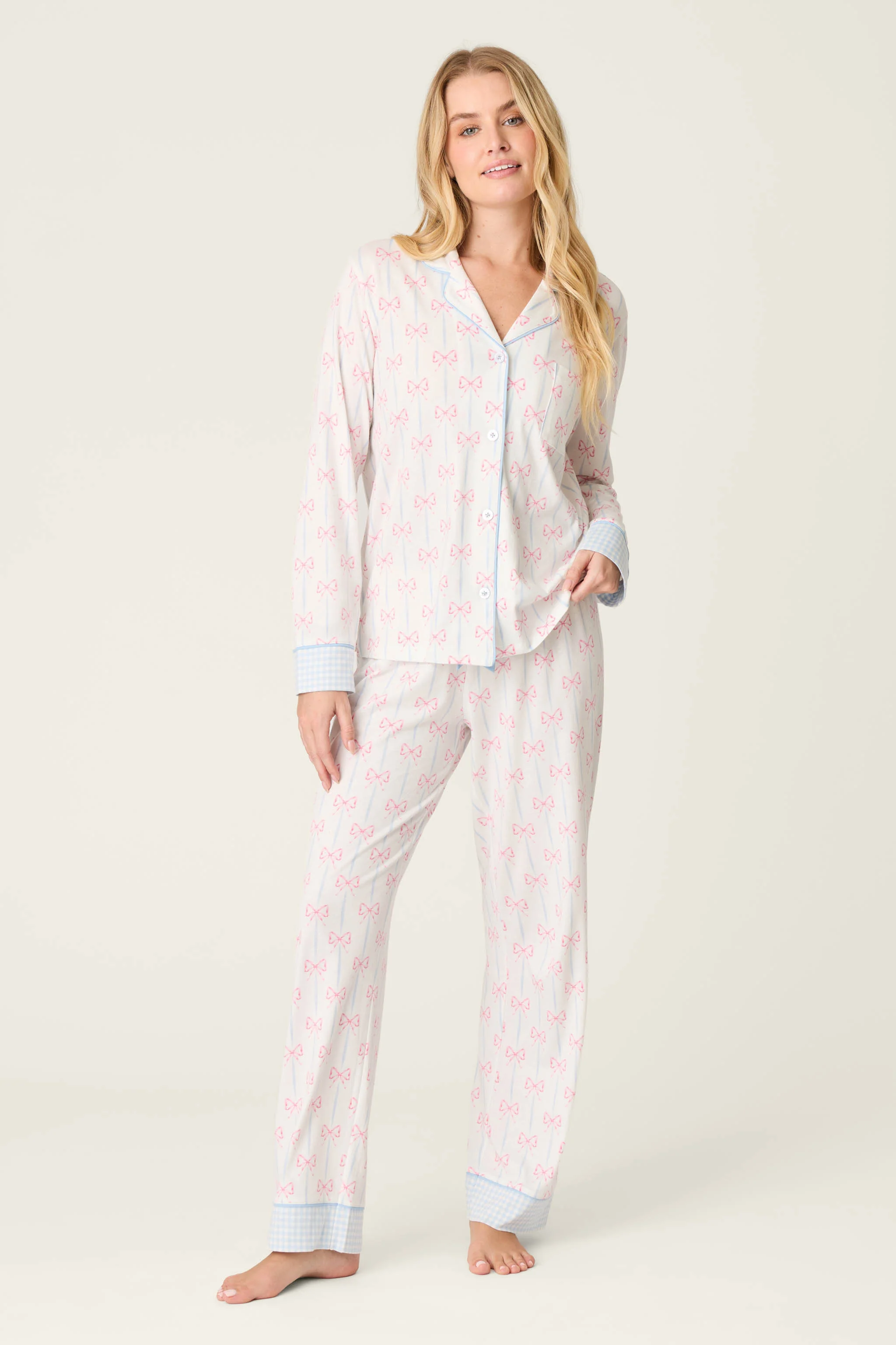 Playful Prints All Wrapped Up Open Leg PJ Pants - Image 3