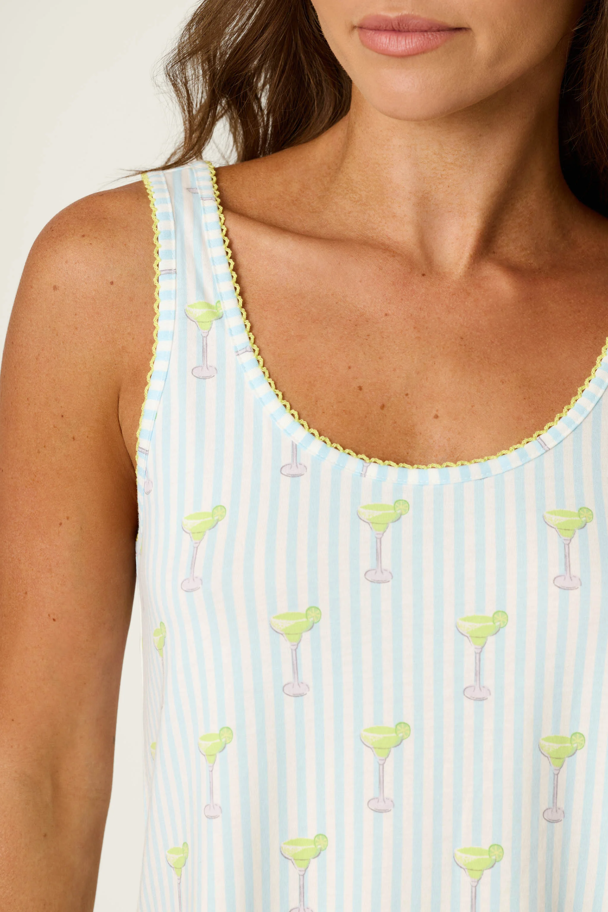 Playful Prints Salty Cadillac Striped Short PJ Set - Image 6