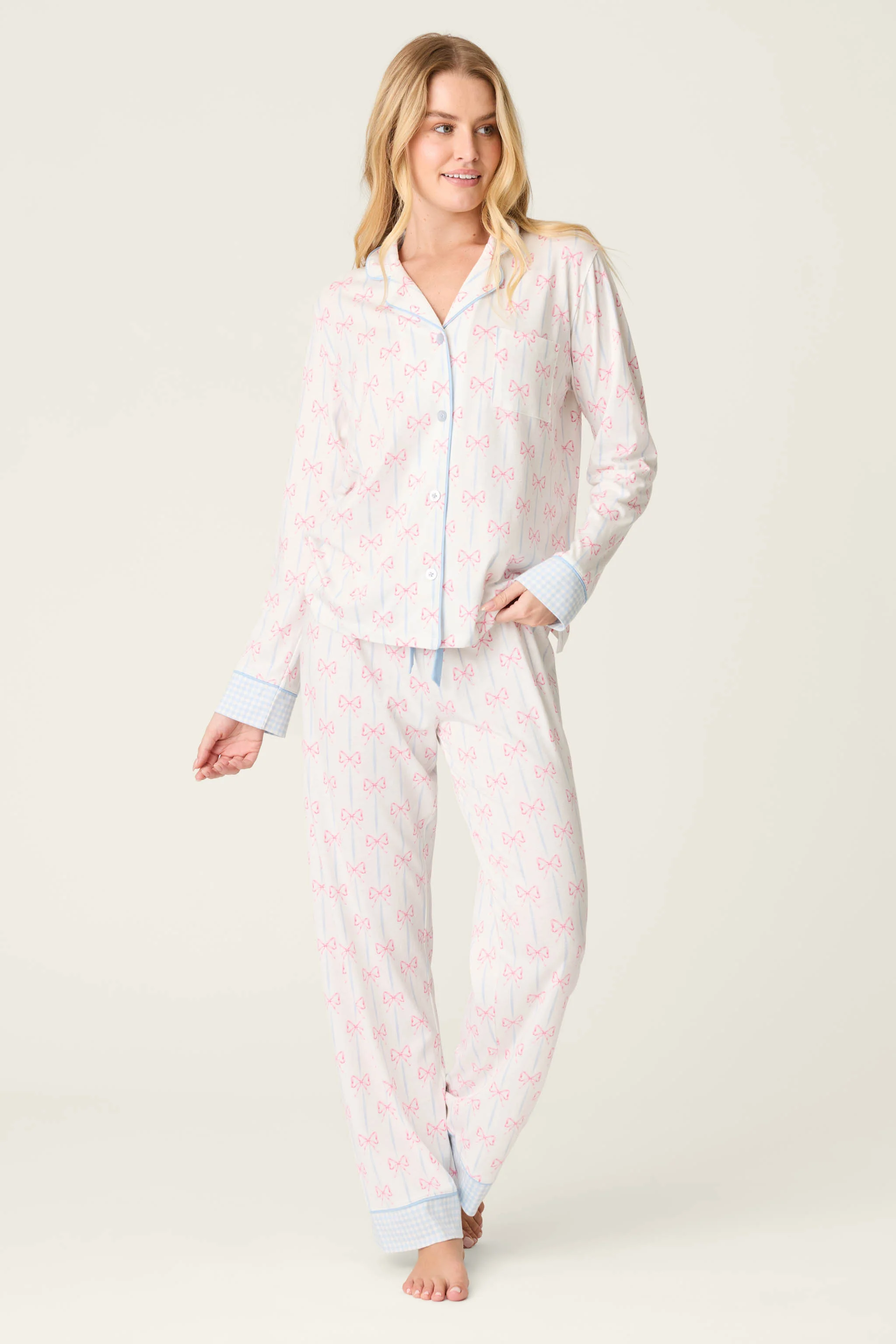 Playful Prints All Wrapped Up Long PJ Set - Image 3