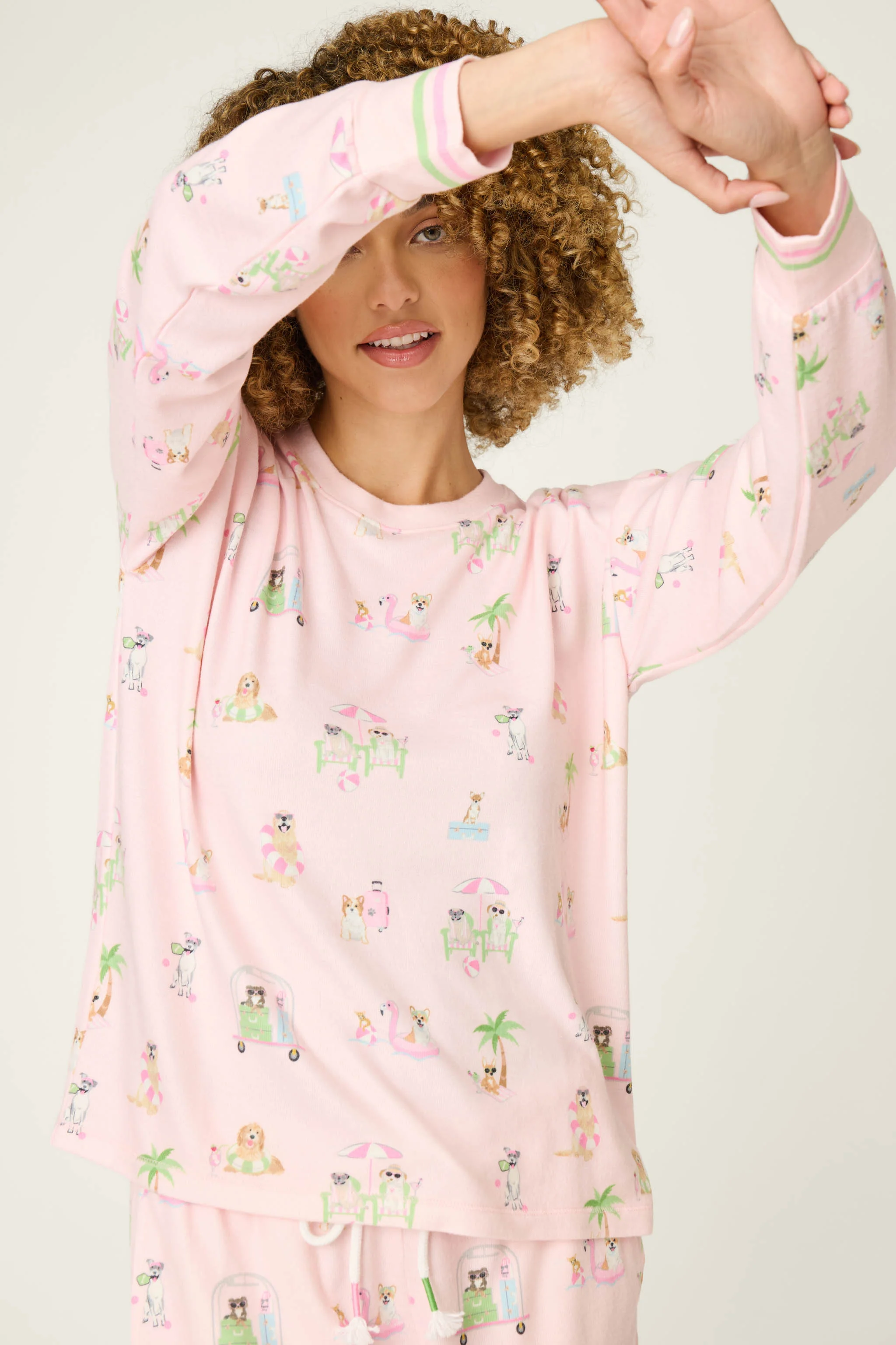 Pupcation Palms Sunnies & Sunshine Long Sleeve Top - Image 3