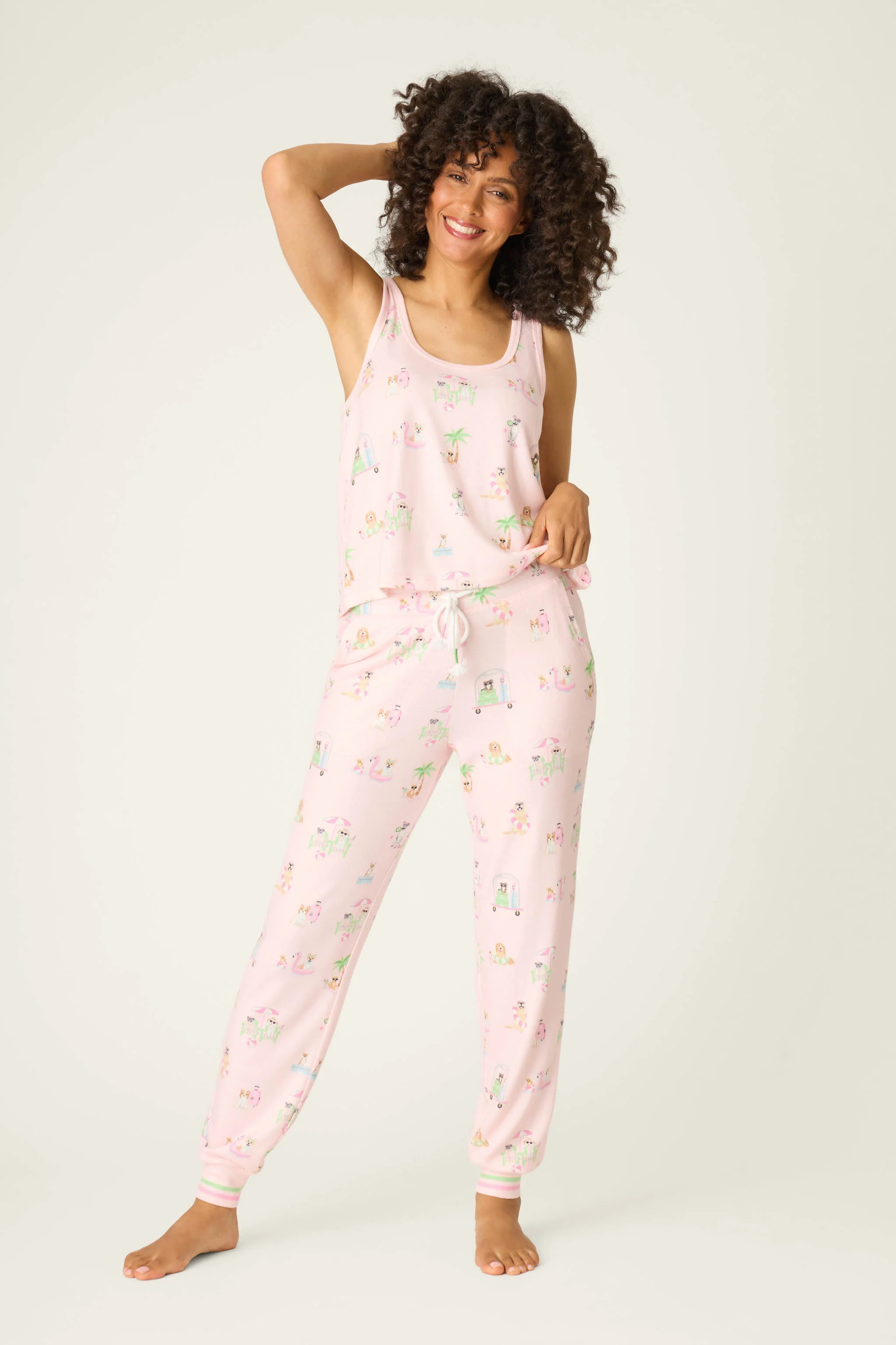 Pupcation Palms Sunnies & Sunshine Banded Pants - Image 3