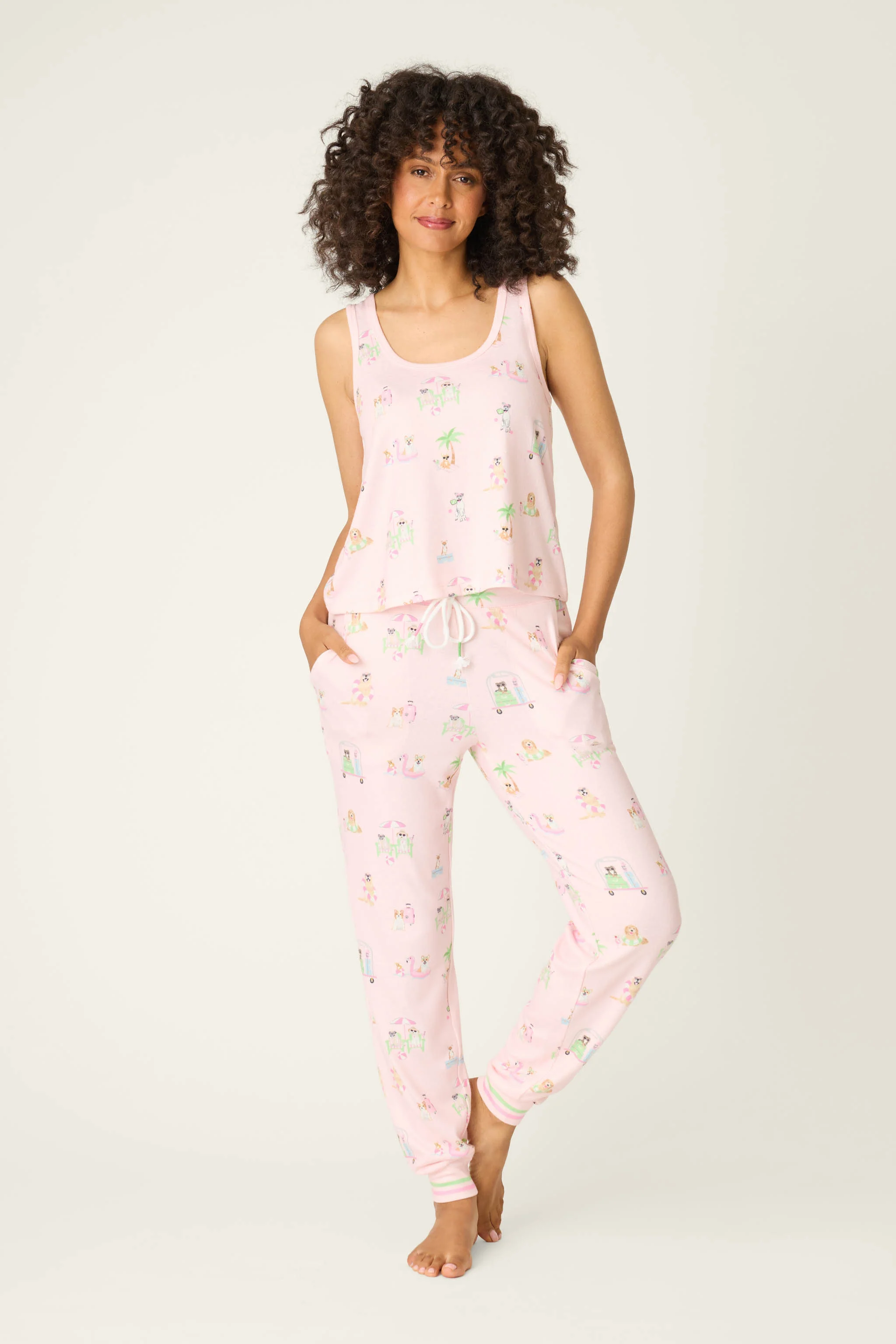 Pupcation Palms Sunnies & Sunshine Long PJ Set - Image 3