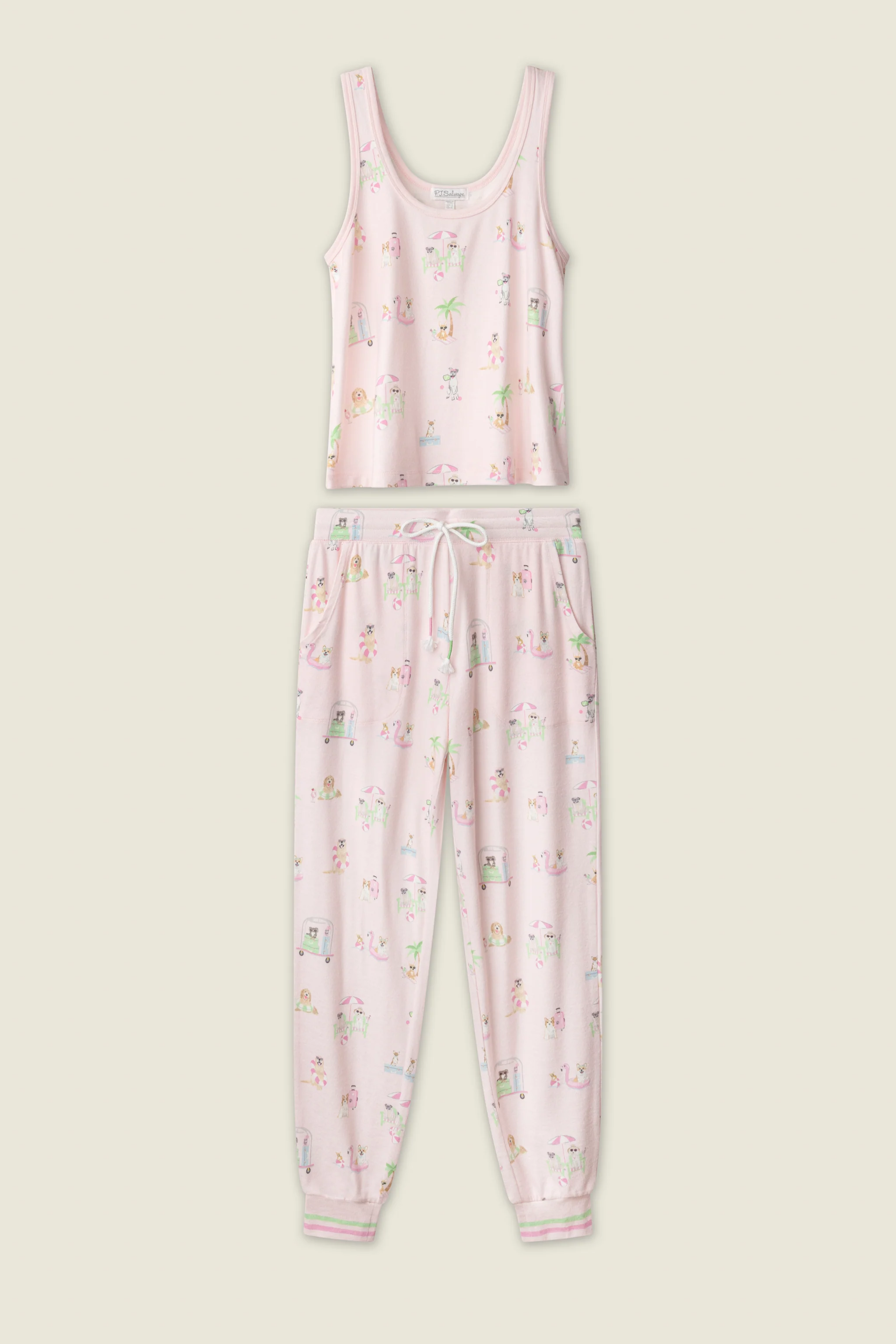 Pupcation Palms Sunnies & Sunshine Long PJ Set - Image 7