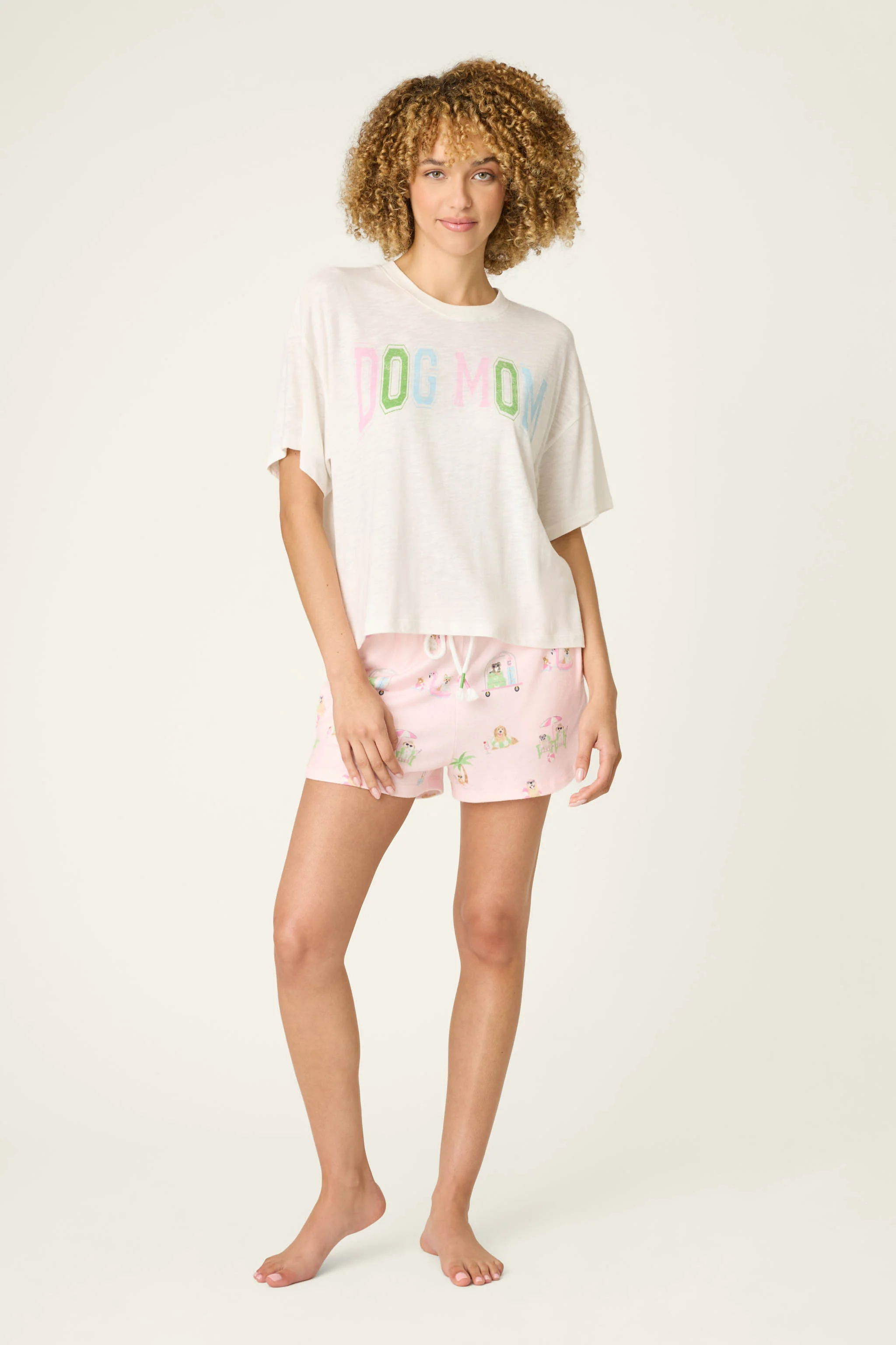 Pupcation Palms Dog Mom Graphic Tee - Image 3