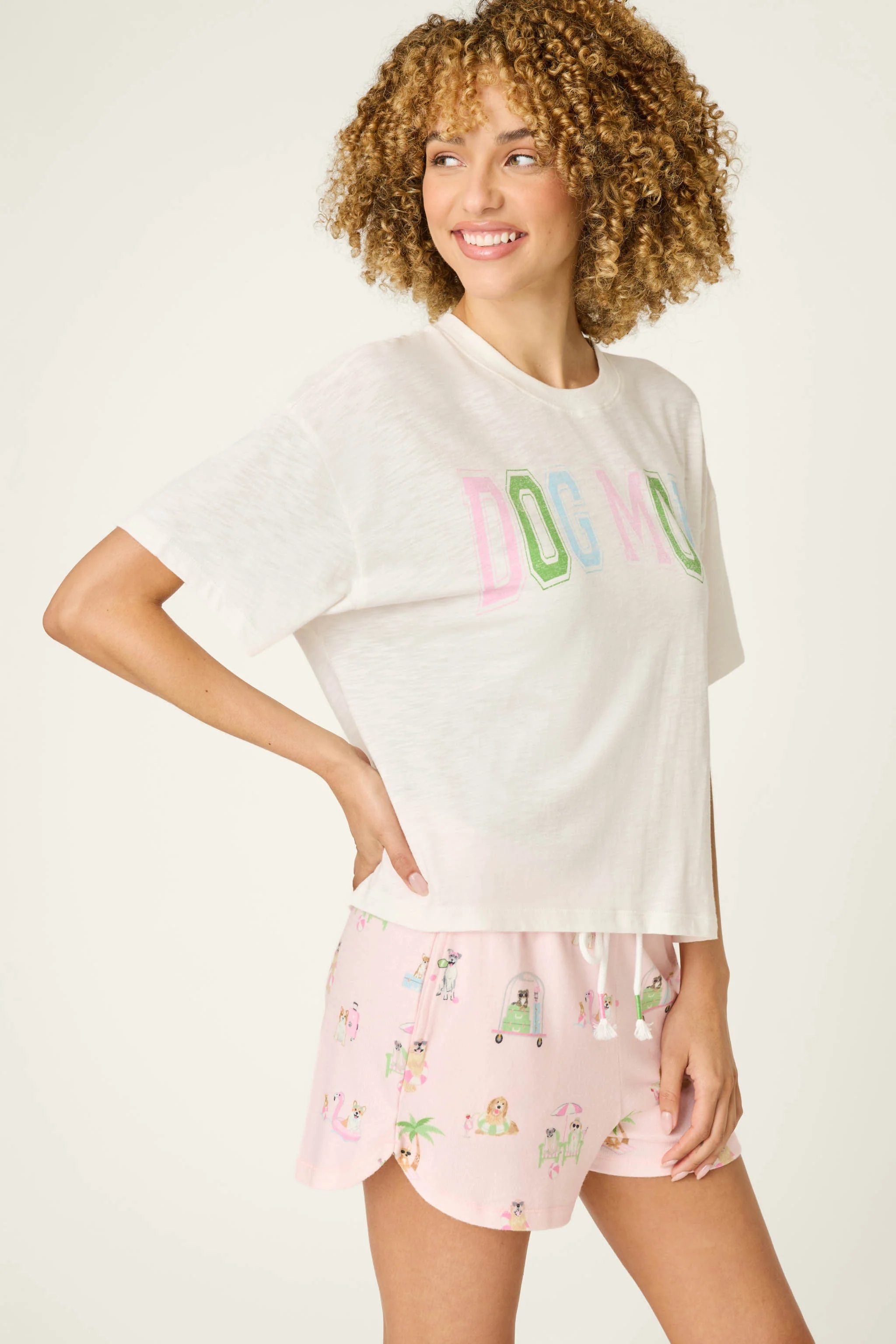 Pupcation Palms Dog Mom Graphic Tee - Image 4
