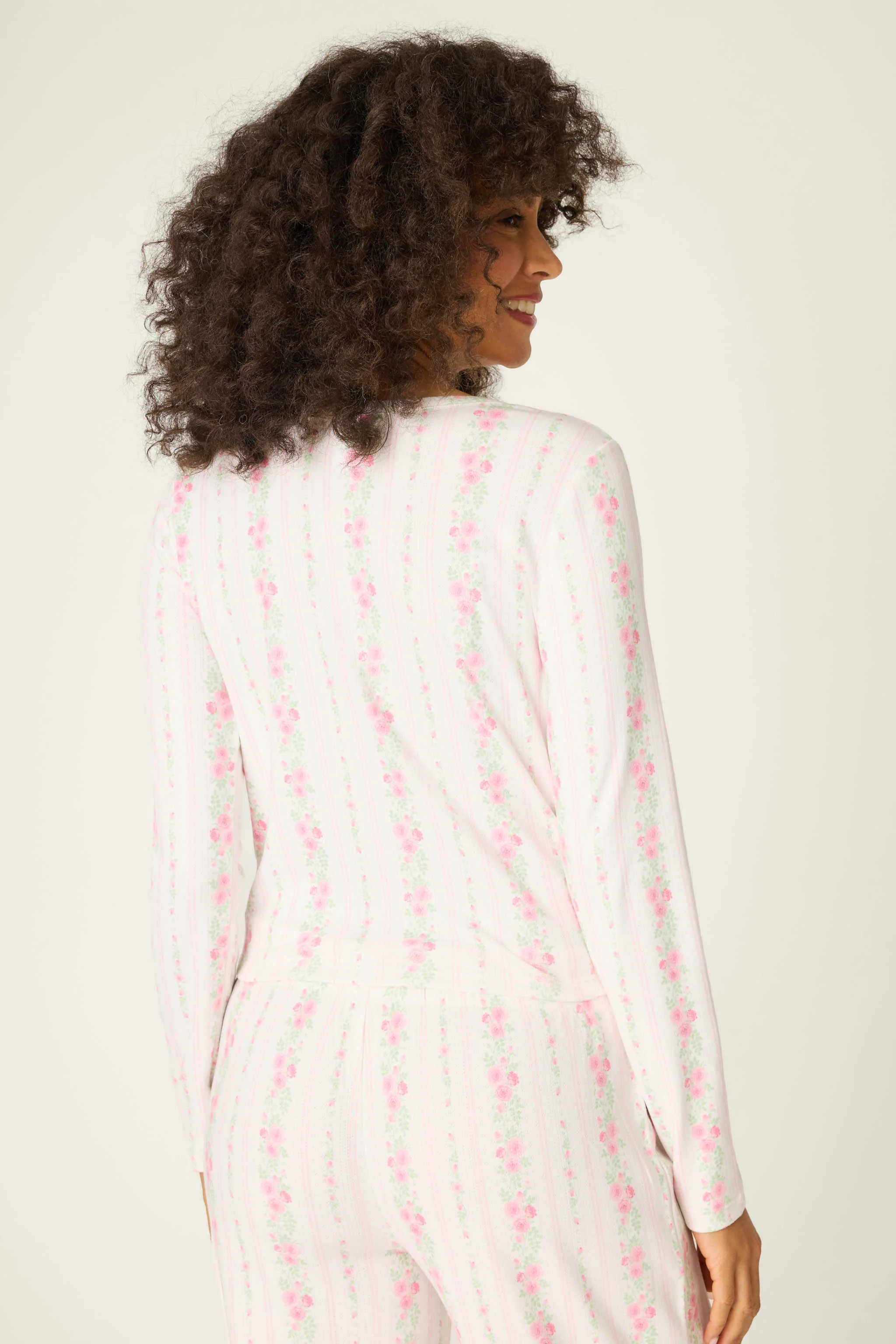 Roses Are Pink Petal Dream Pointelle Long Sleeve Top - Image 3