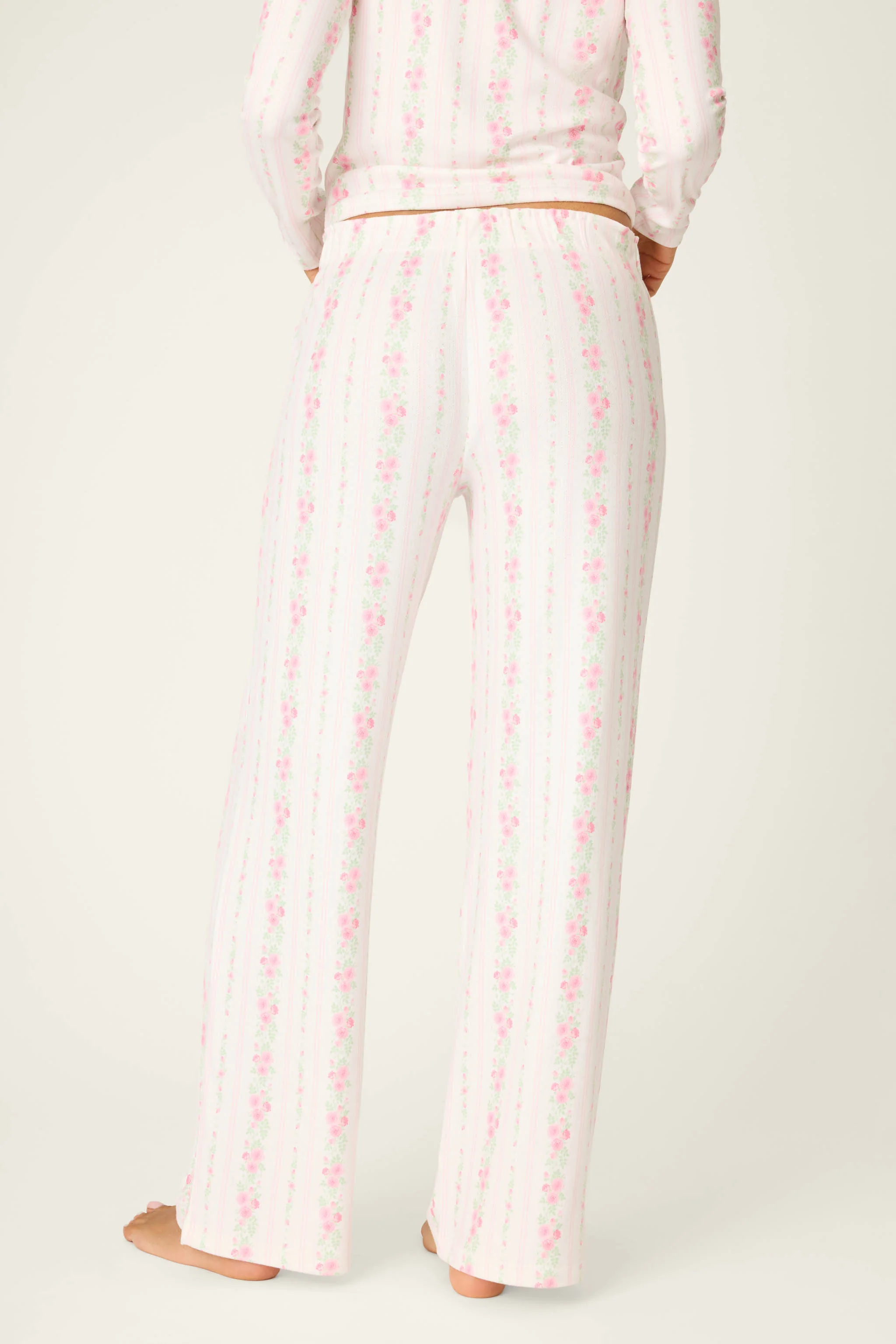 Roses Are Pink Petal Dream Pointelle Open Leg Pants - Image 3