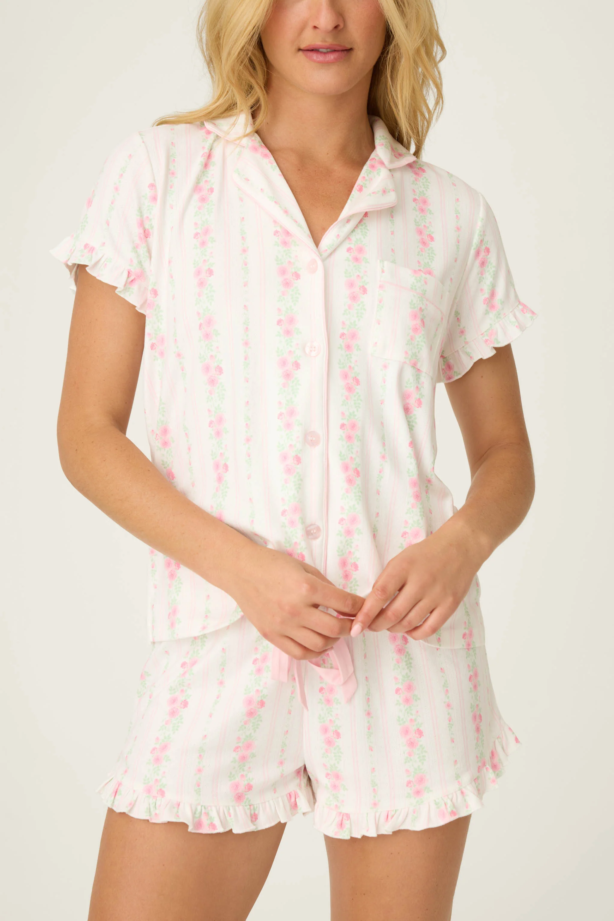 Roses Are Pink Petal Dream Pointelle 3-Piece PJ Set - Image 4