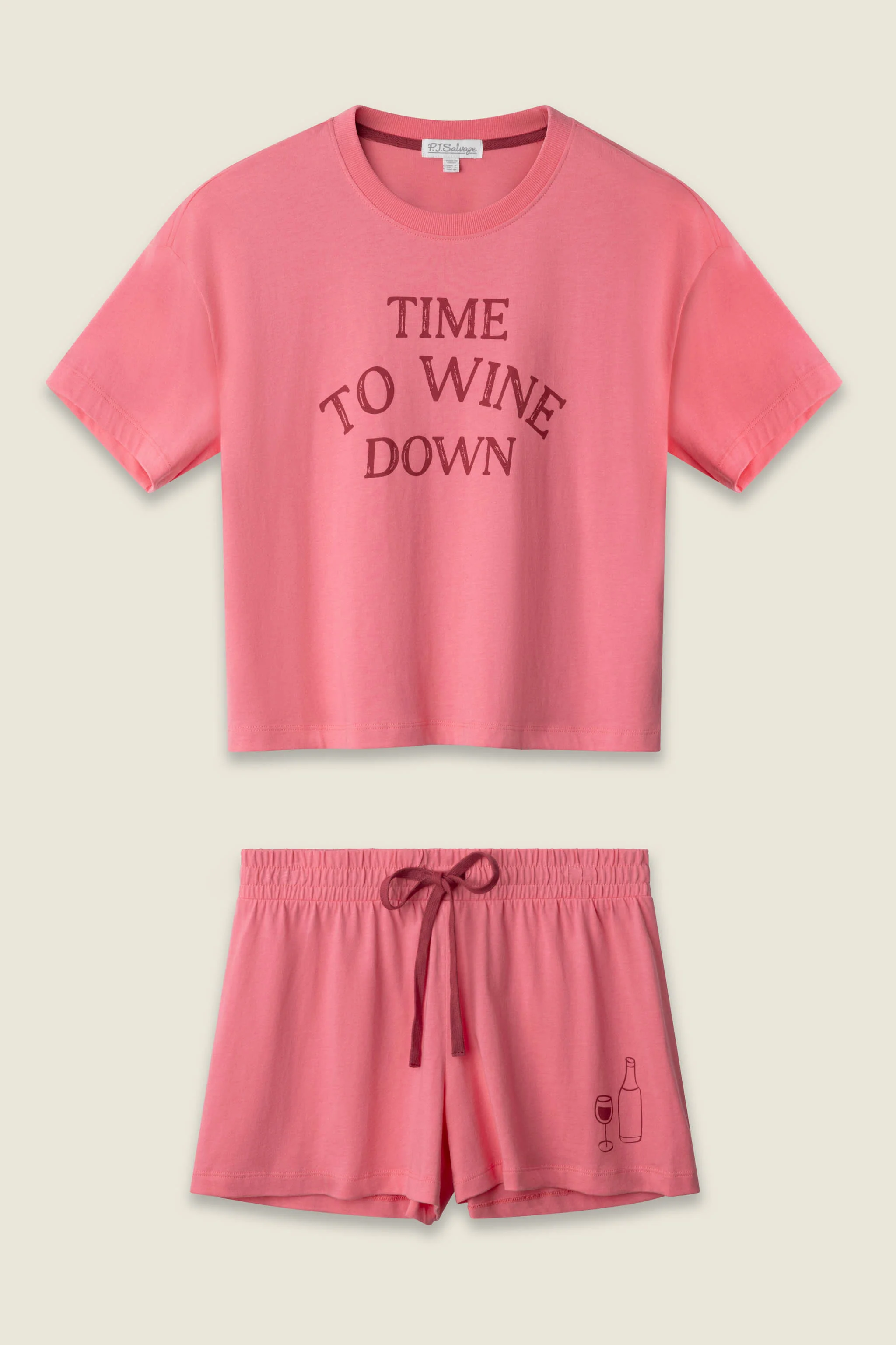 Time to Wine Down Graphic Print Softee Set - Image 6