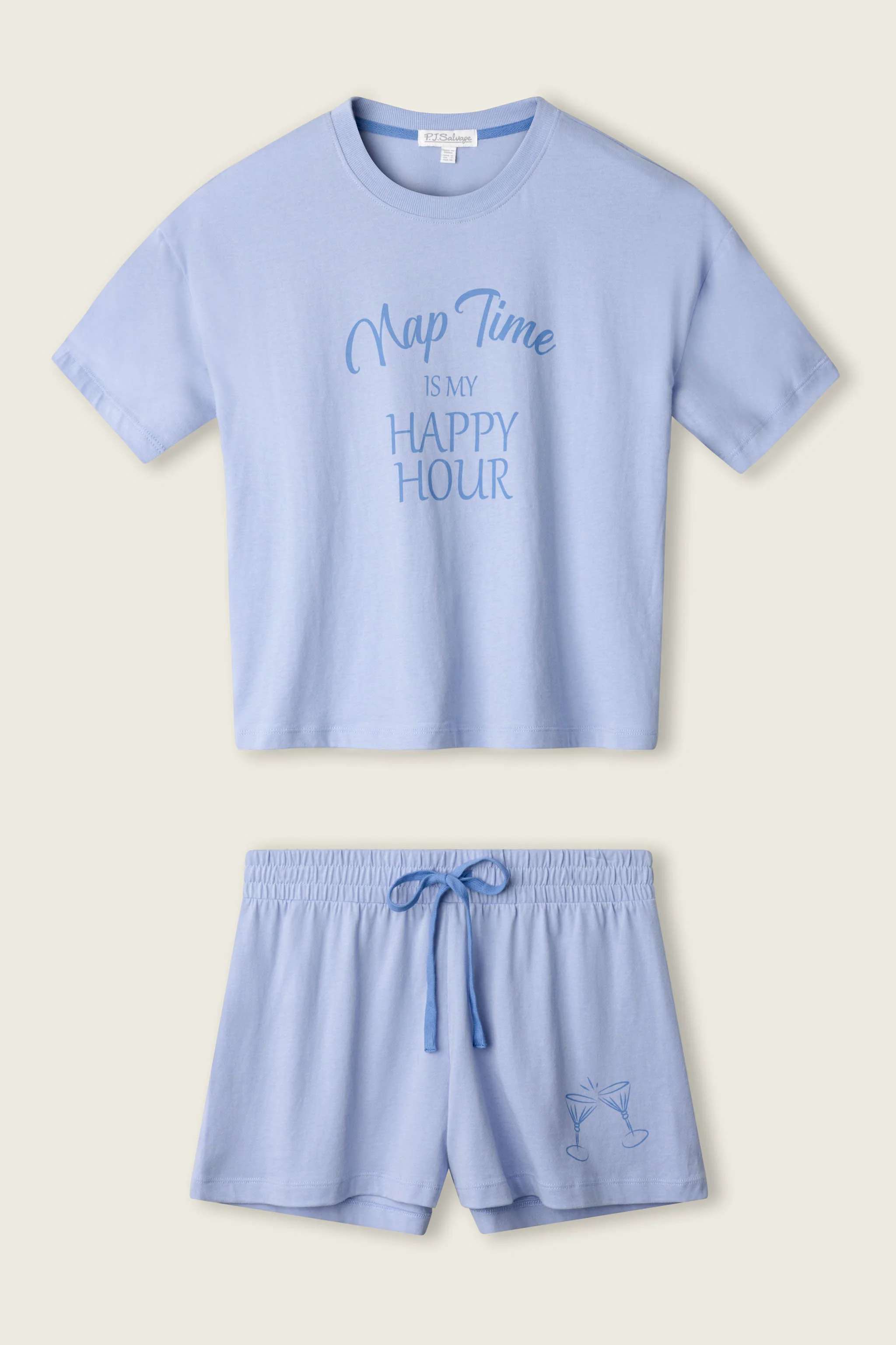 Nap Time Is My Happy Hour Graphic Print Softee Set - Image 2