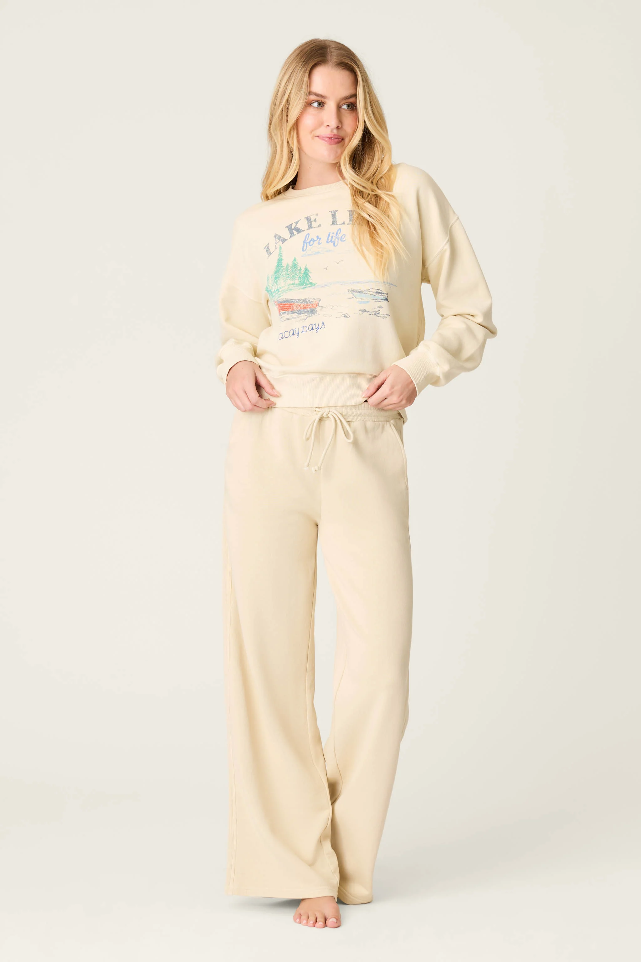 Washed Away Lake Life For Life Open Leg Pants - Image 3