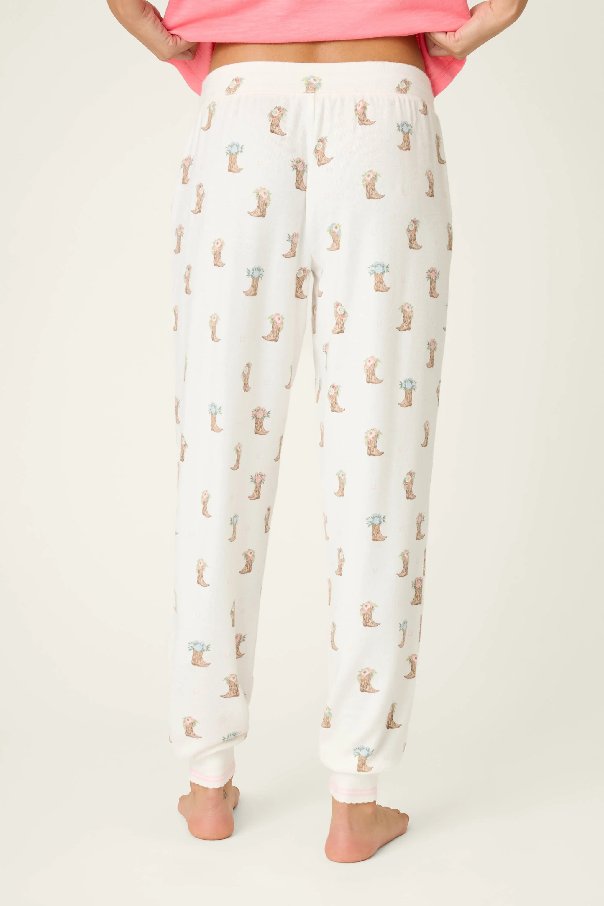 Western Blooms Boot Bouquet Banded Pants - Image 2