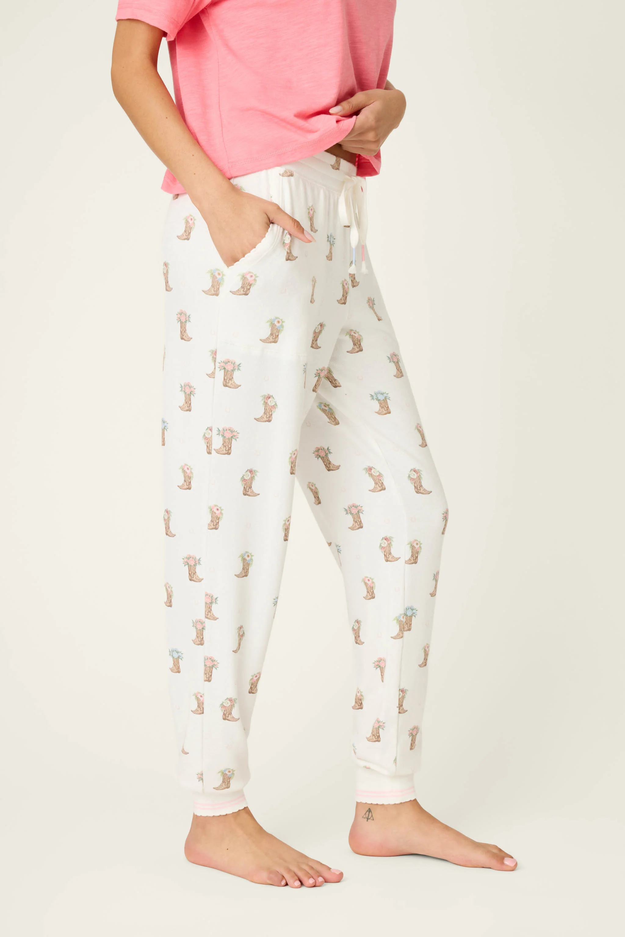 Western Blooms Boot Bouquet Banded Pants - Image 4