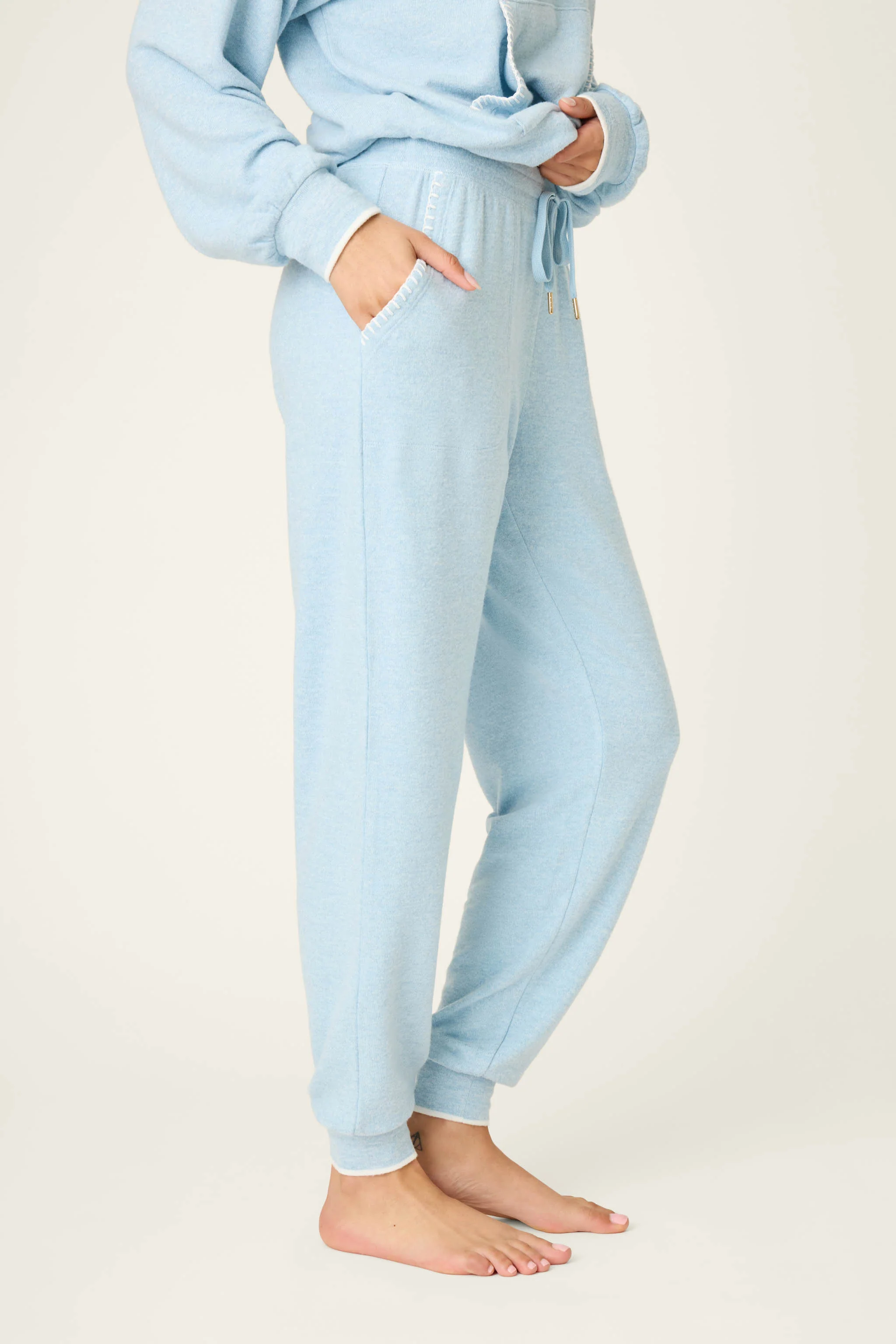 Western Blooms Dream Blue Banded Pants - Image 4